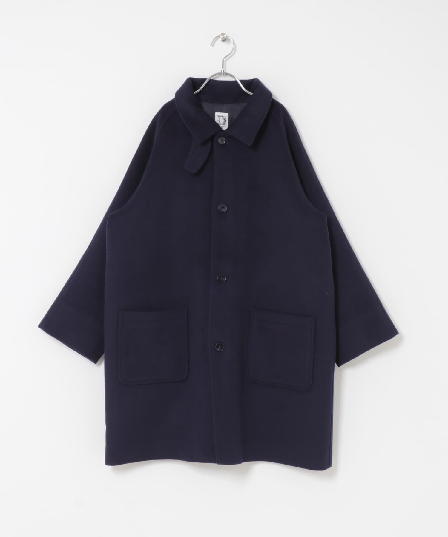『WEB/一部店舗限定』ステンカラーウール混コート(KIDS) NAVY 150