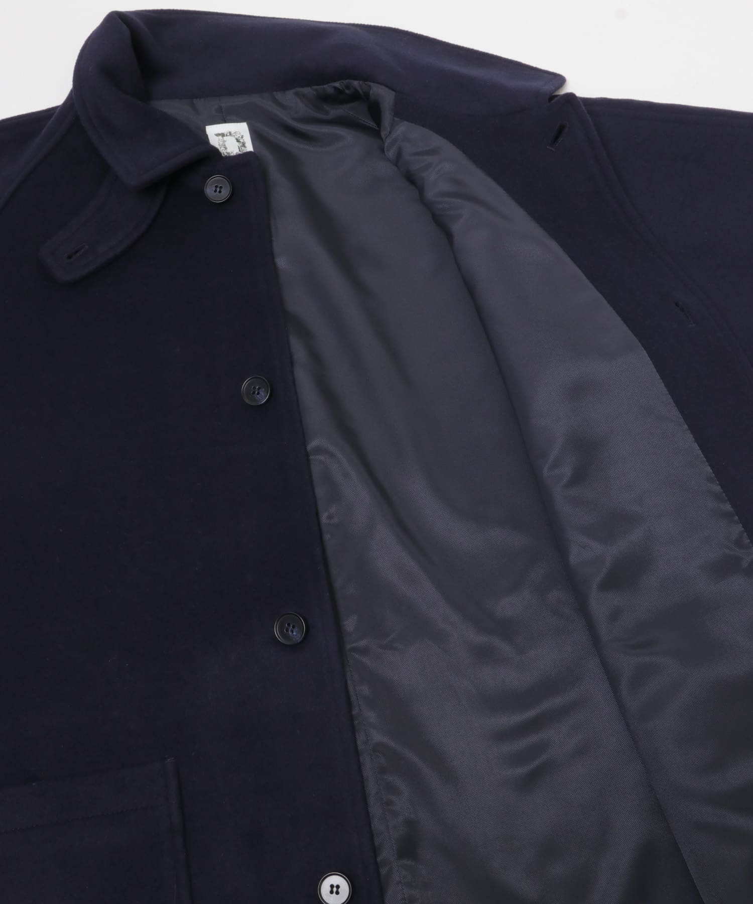 『WEB/一部店舗限定』ステンカラーウール混コート(KIDS) NAVY 150