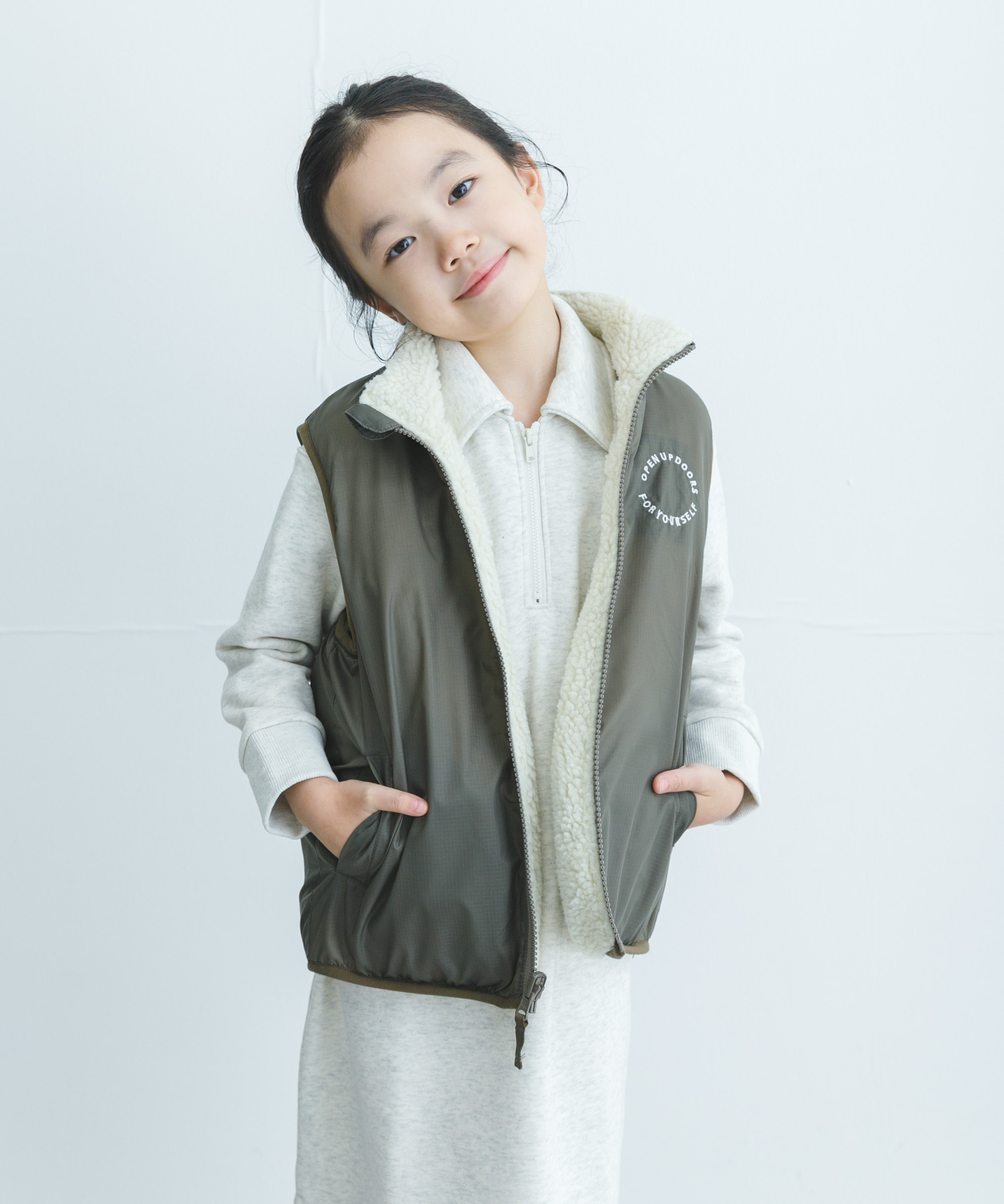 リバーシブルボアベスト(KIDS)