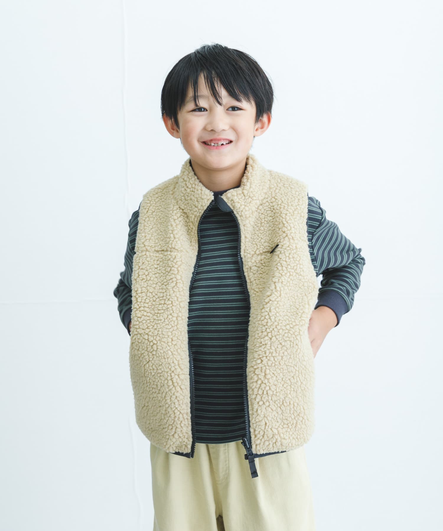 リバーシブルボアベスト(KIDS)