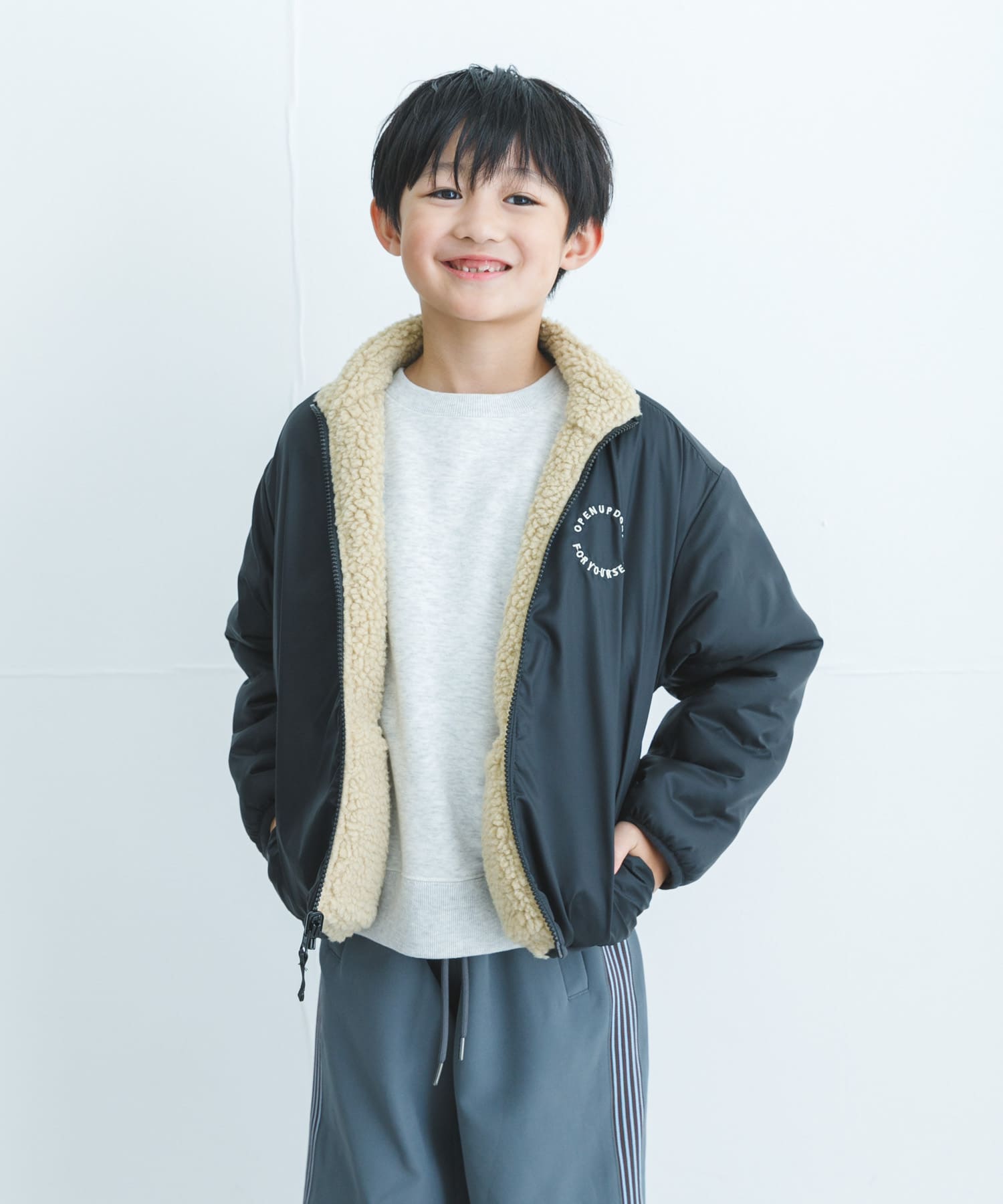 リバーシブルボアジャケット(KIDS)