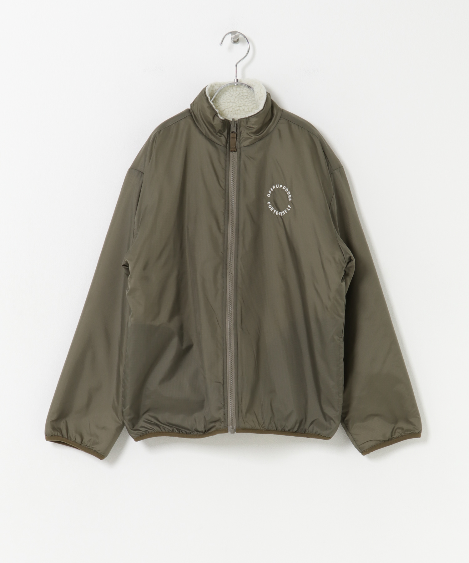 『WEB/一部店舗限定』リバーシブルボアジャケット(KIDS) KHK×IVO 150
