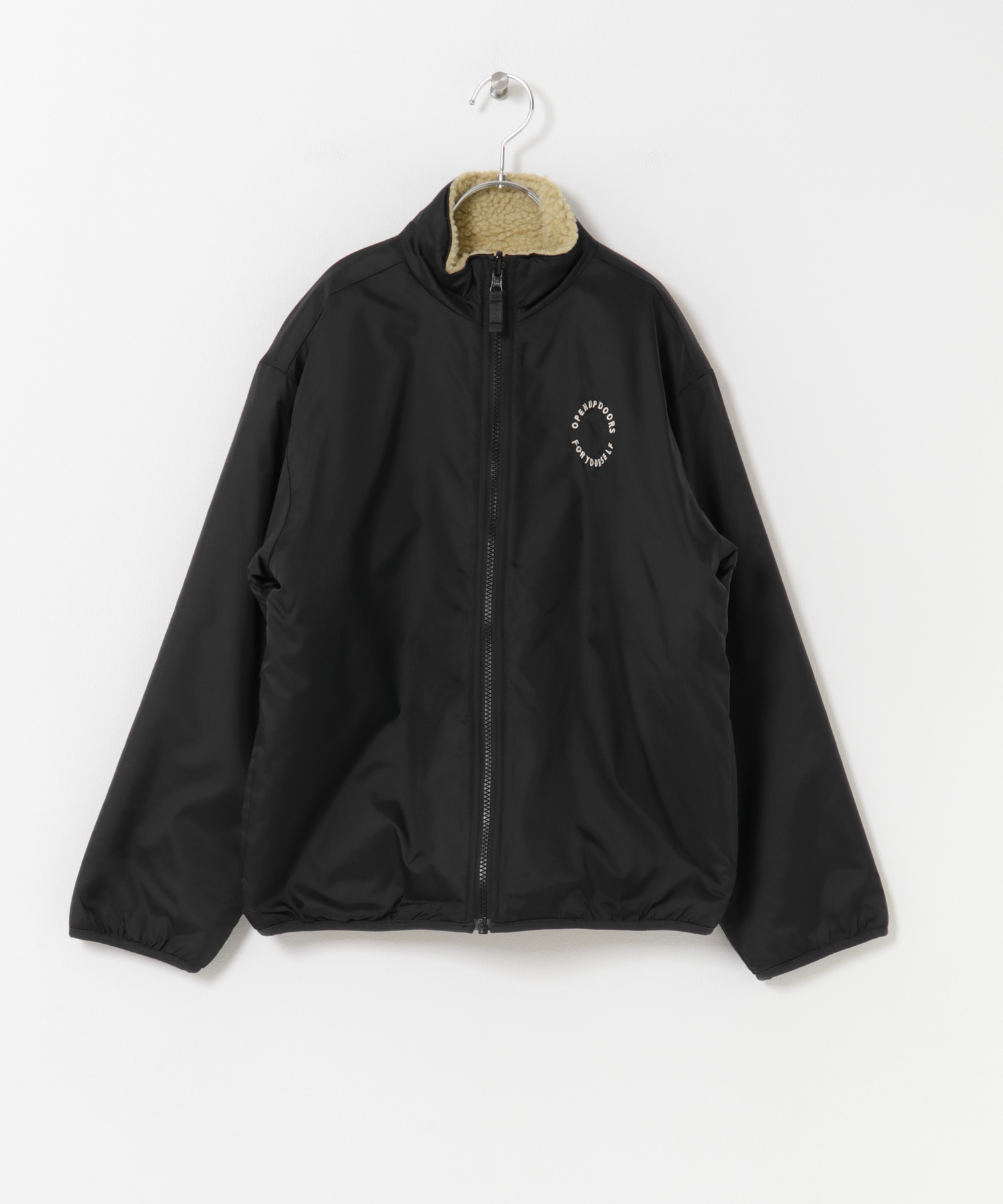 『WEB/一部店舗限定』リバーシブルボアジャケット(KIDS) BLK×BE 150