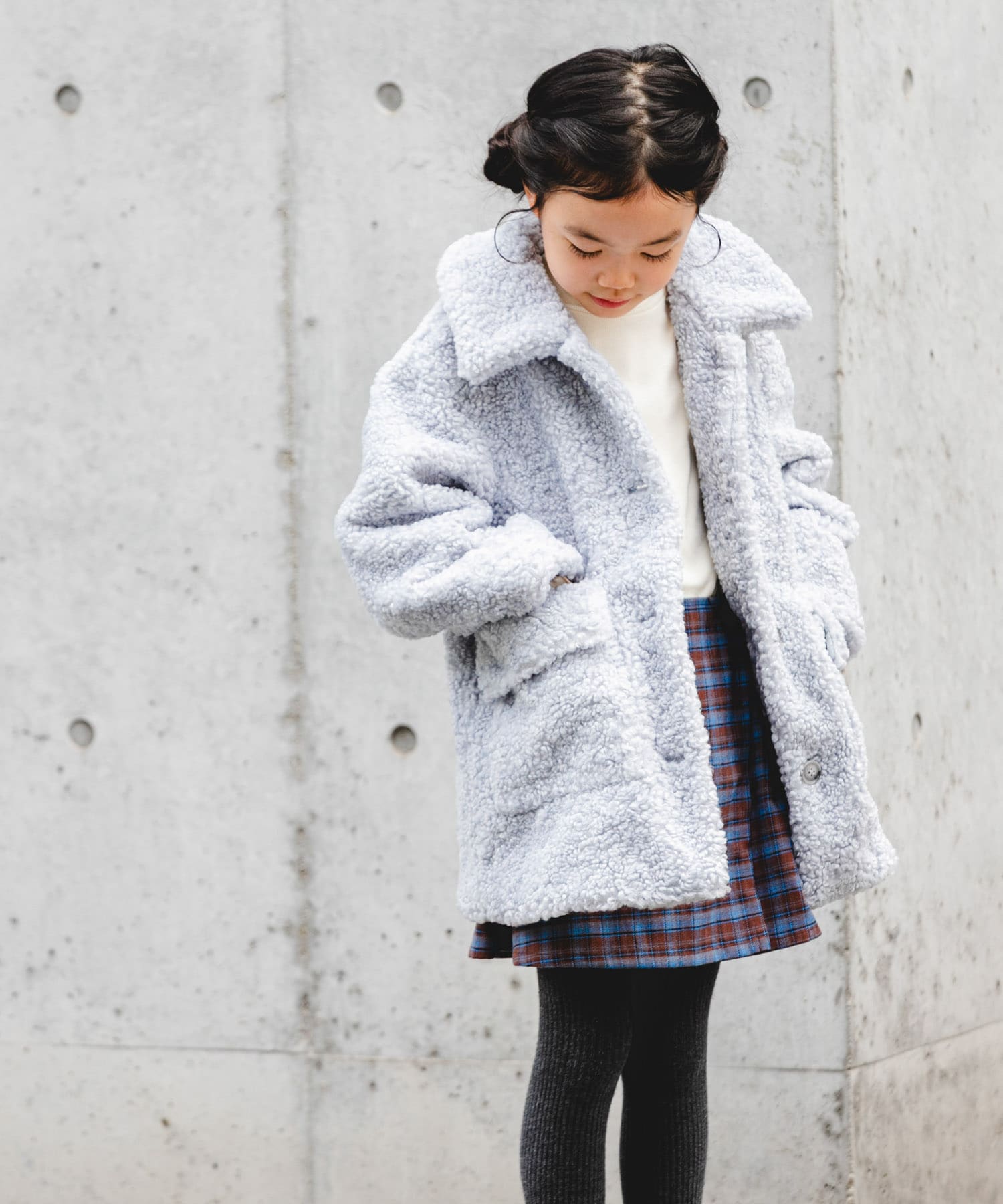 WEB/一部店舗限定サイズ』ボアコート(KIDS)(105(100-110) IVORY