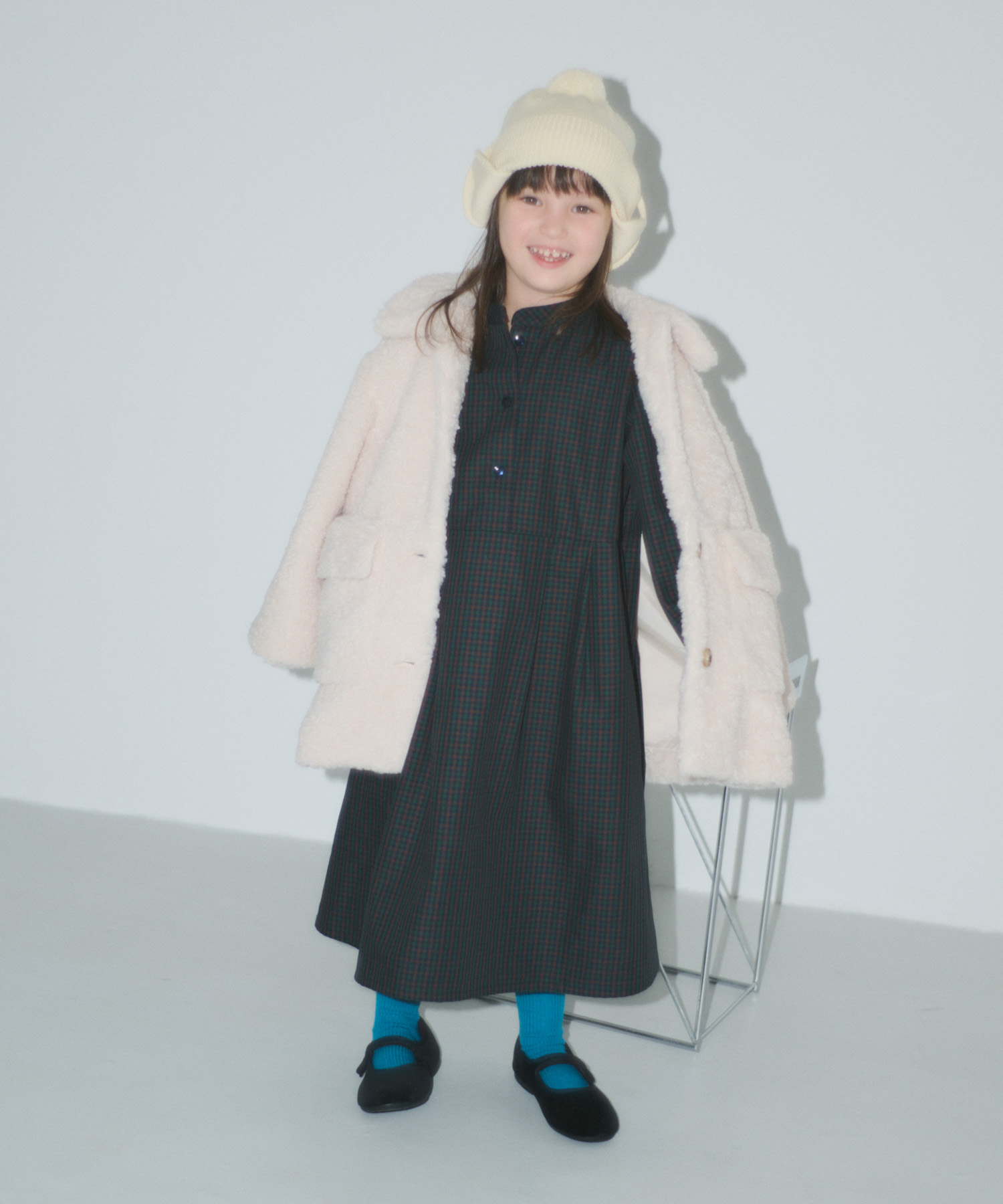 『WEB/一部店舗限定サイズ』ボアコート(KIDS) IVORY 120(115-125)