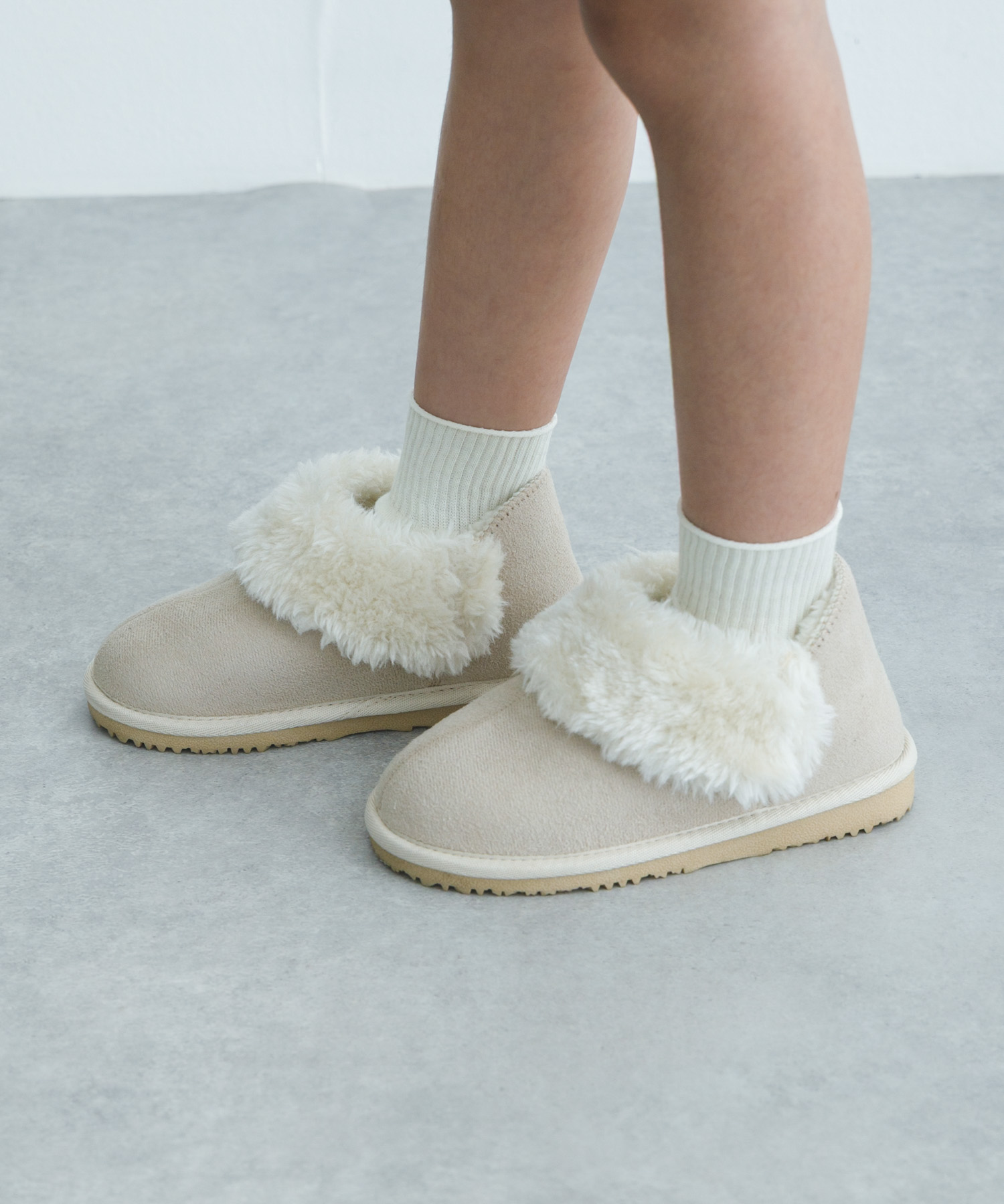 ショートムートンブーツ(KIDS) BEIGE 18