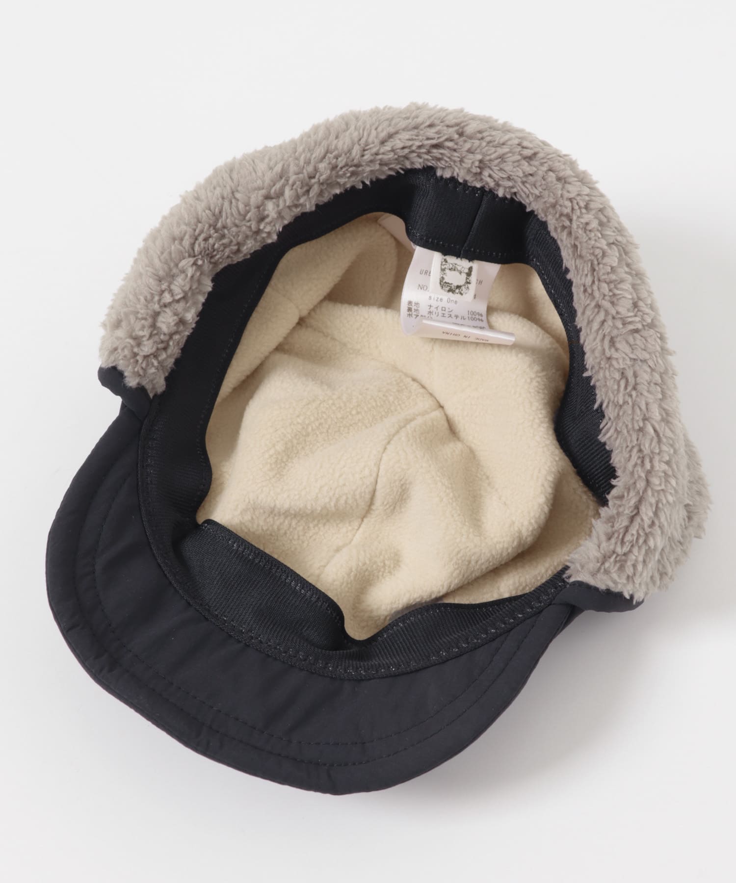 耳当て付きキャップ(KIDS) BLACK one