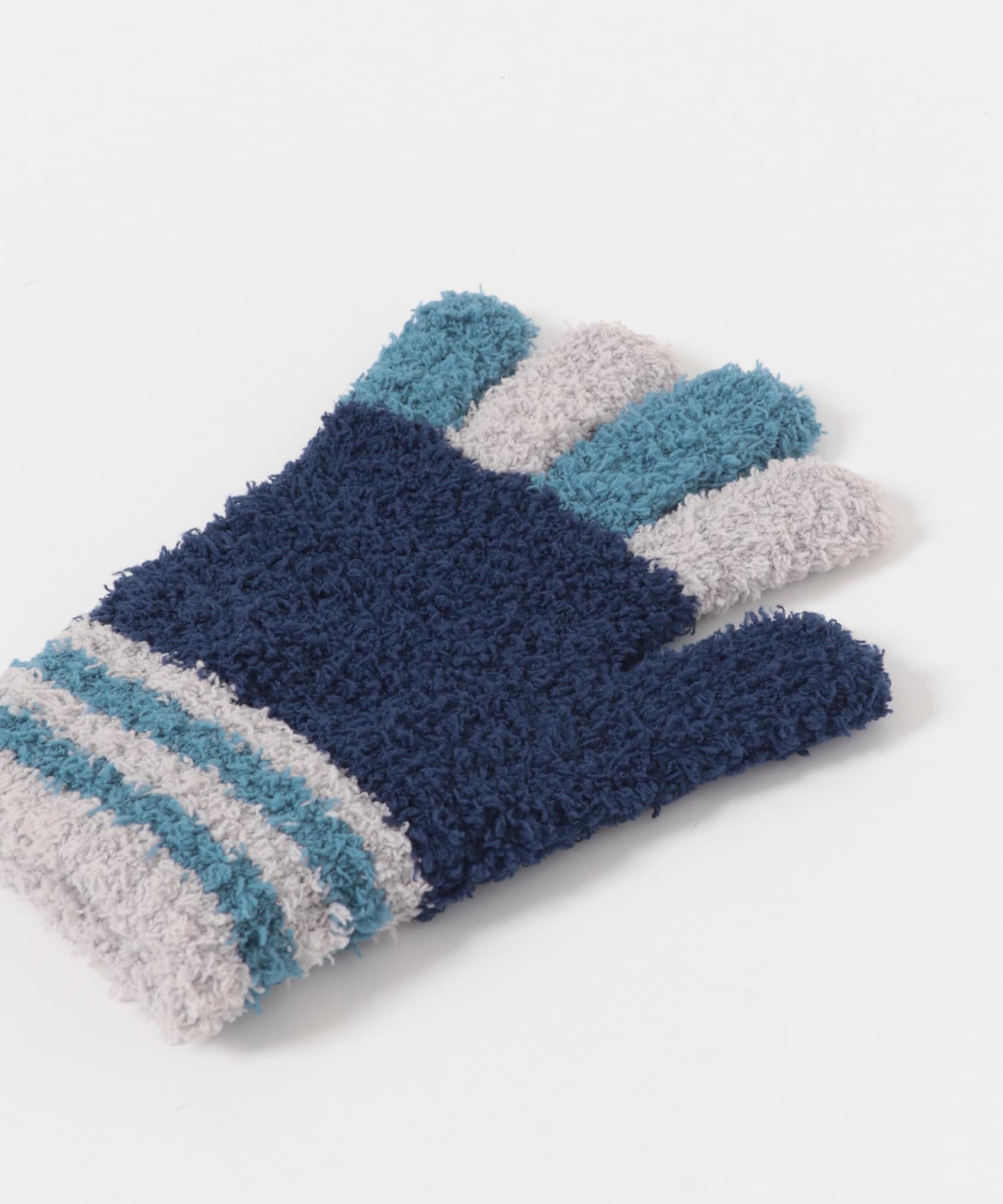 マシュマロトライカラー手袋(KIDS) NAVY one