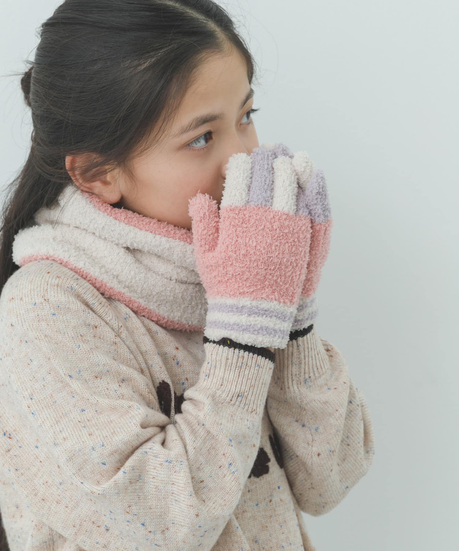 マシュマロトライカラー手袋(KIDS)