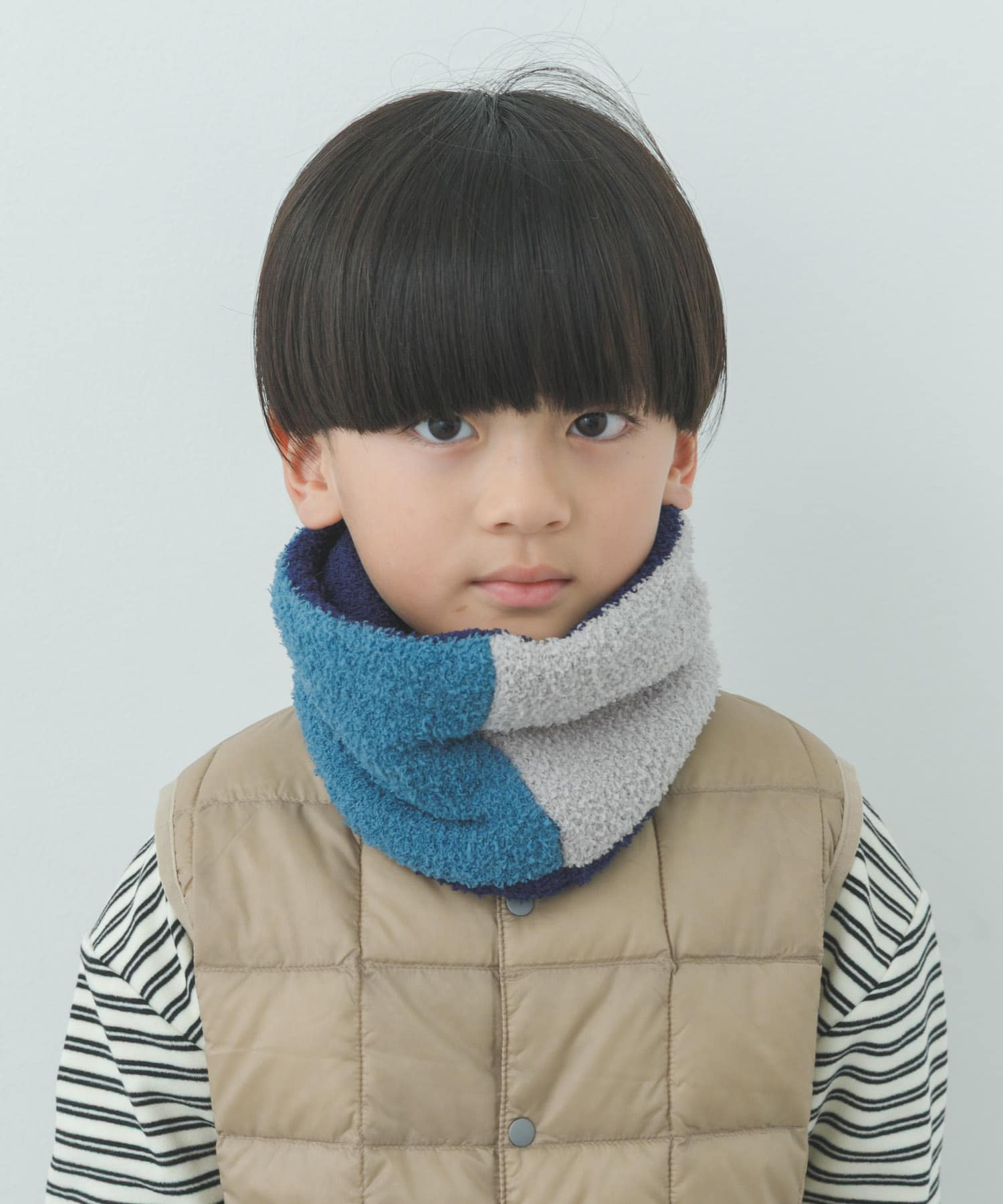 マシュマロリバージブルスヌード(KIDS) NAVY one