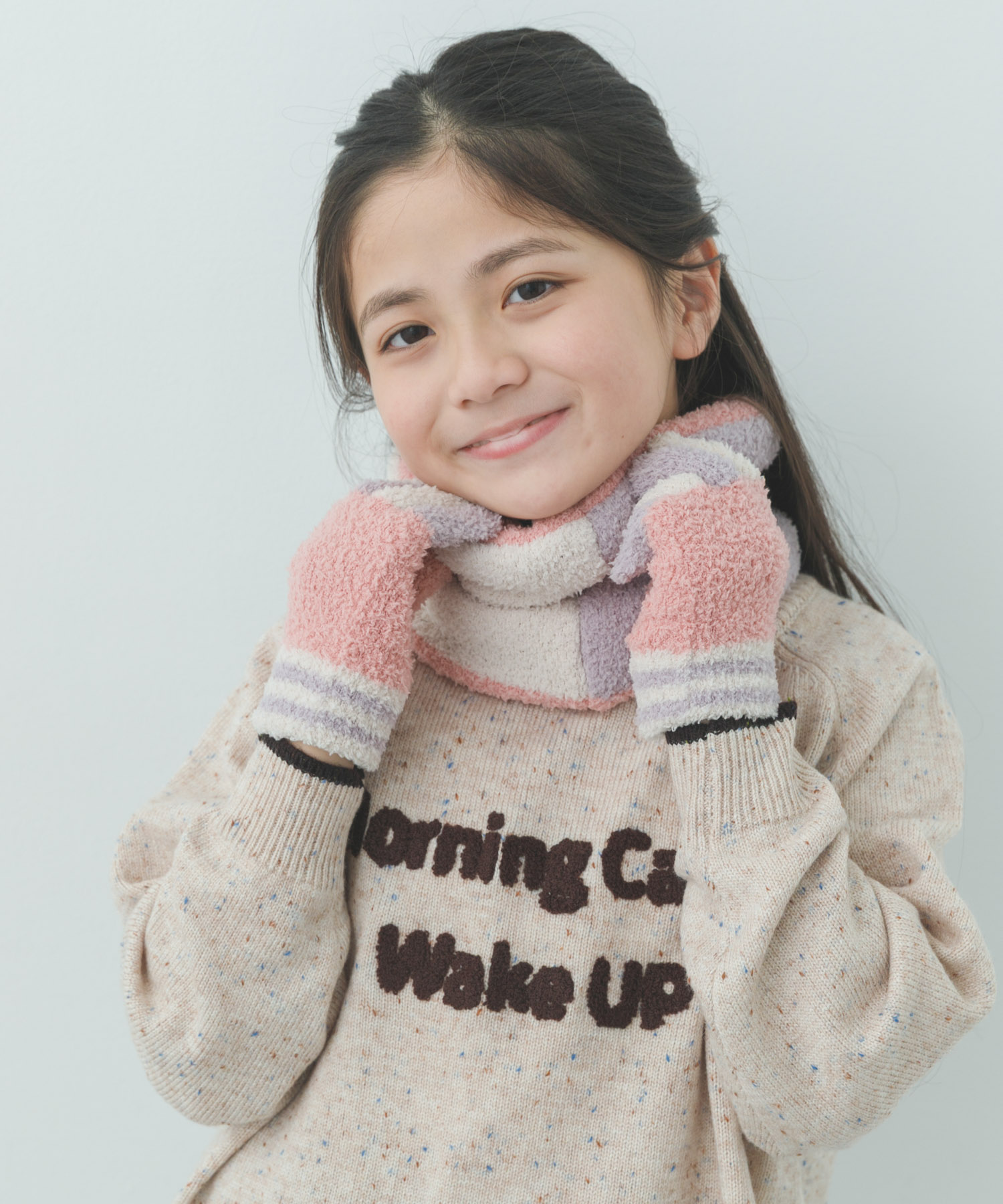 マシュマロリバージブルスヌード(KIDS) PINK one