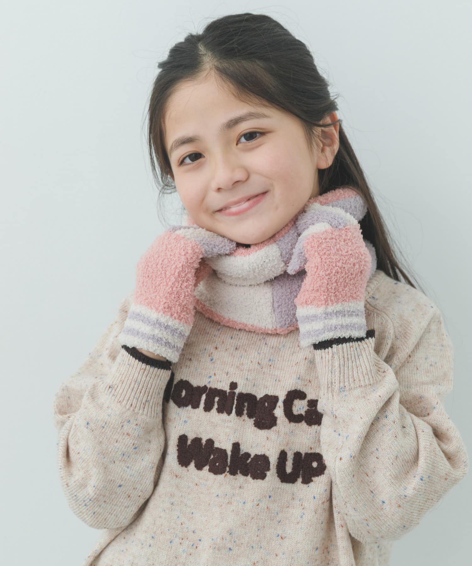 マシュマロリバージブルスヌード(KIDS) PINK one