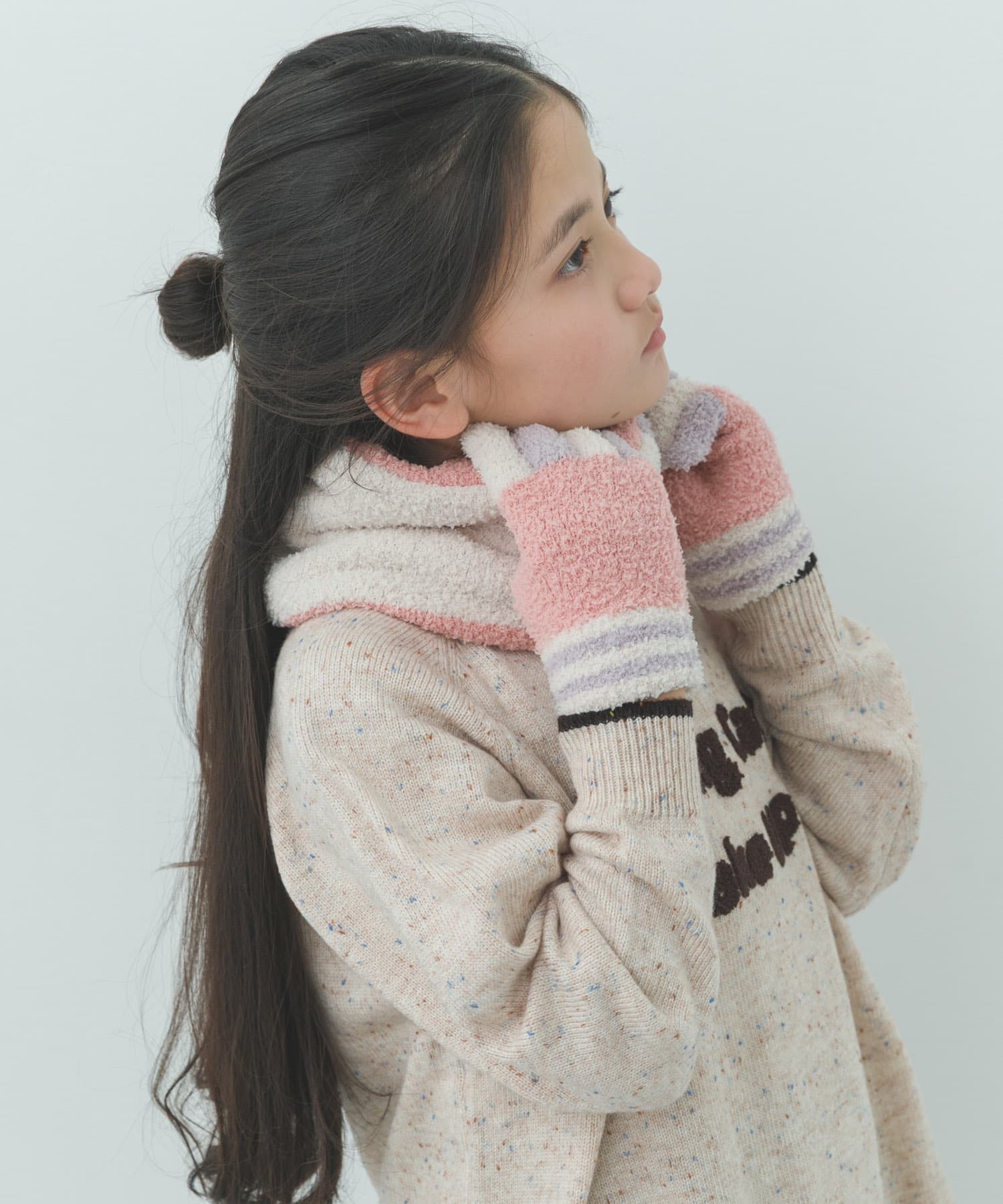 マシュマロリバージブルスヌード(KIDS) PINK one