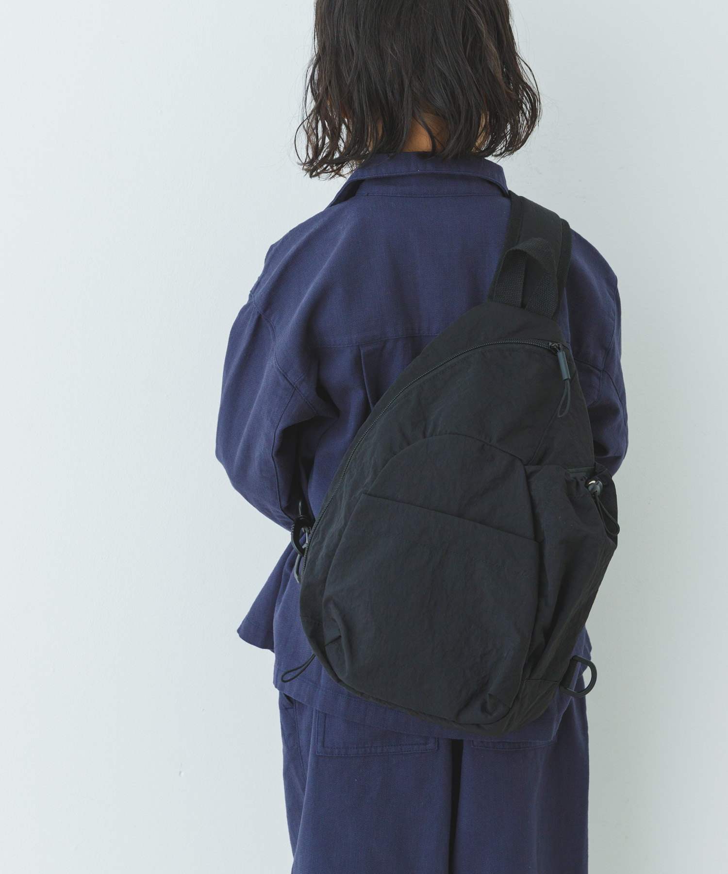 撥水スリングバッグ(KIDS) BLACK one