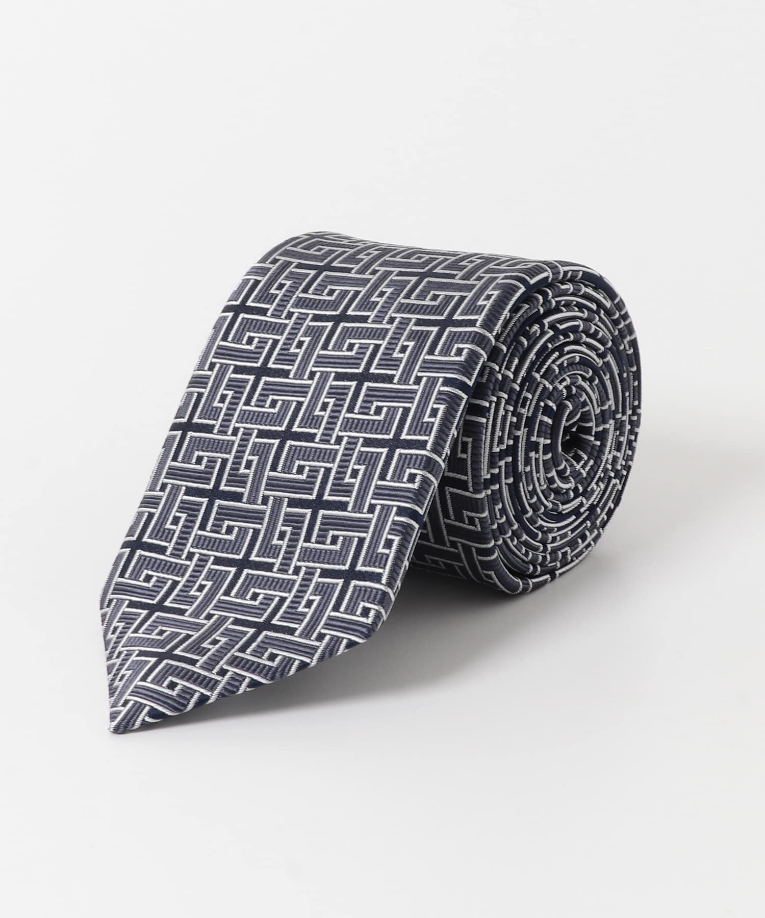 LIFE STYLE TAILOR　26SS国内タイ幾何学1 02GRAY -0