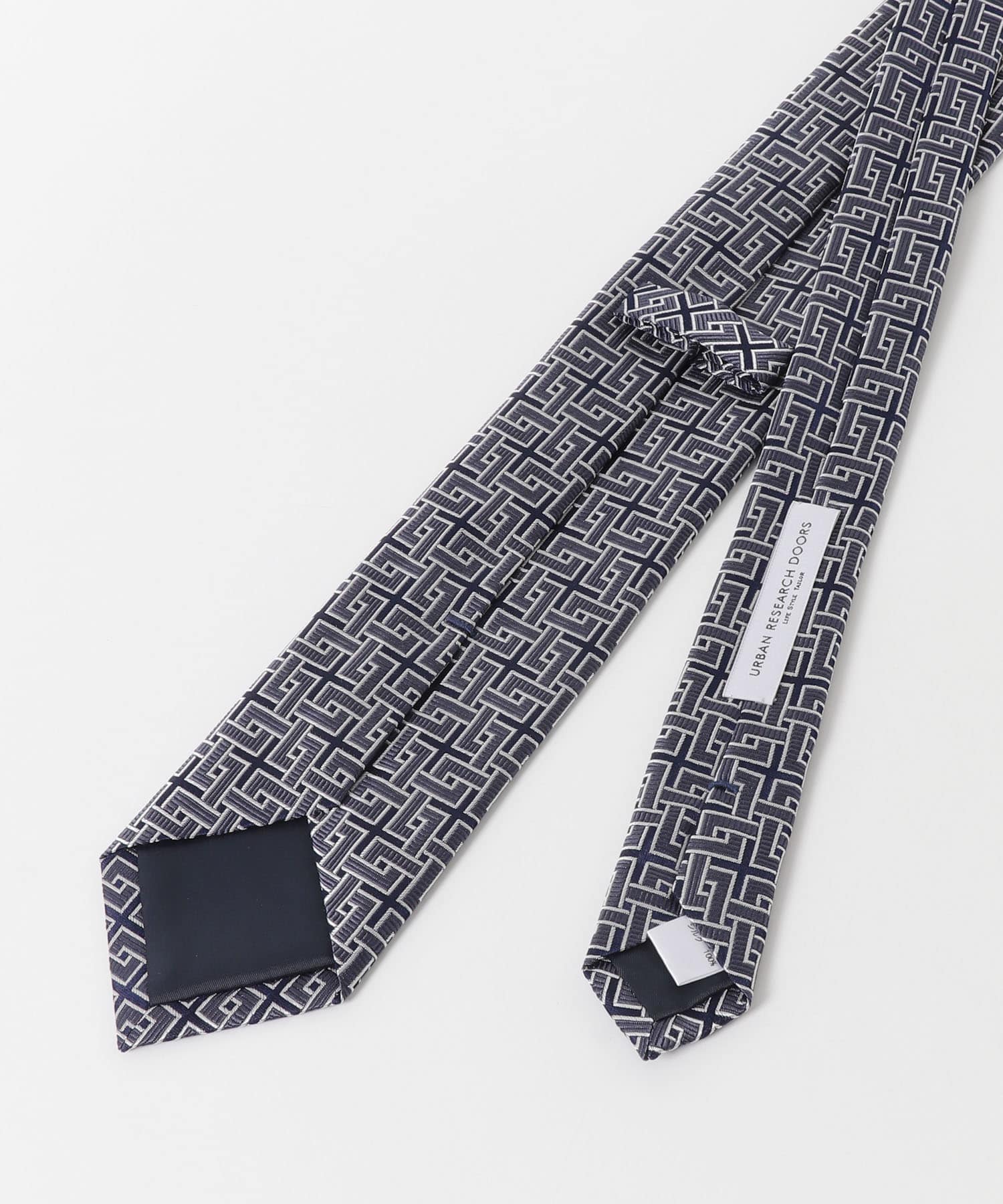 LIFE STYLE TAILOR　26SS国内タイ幾何学1 02GRAY -0