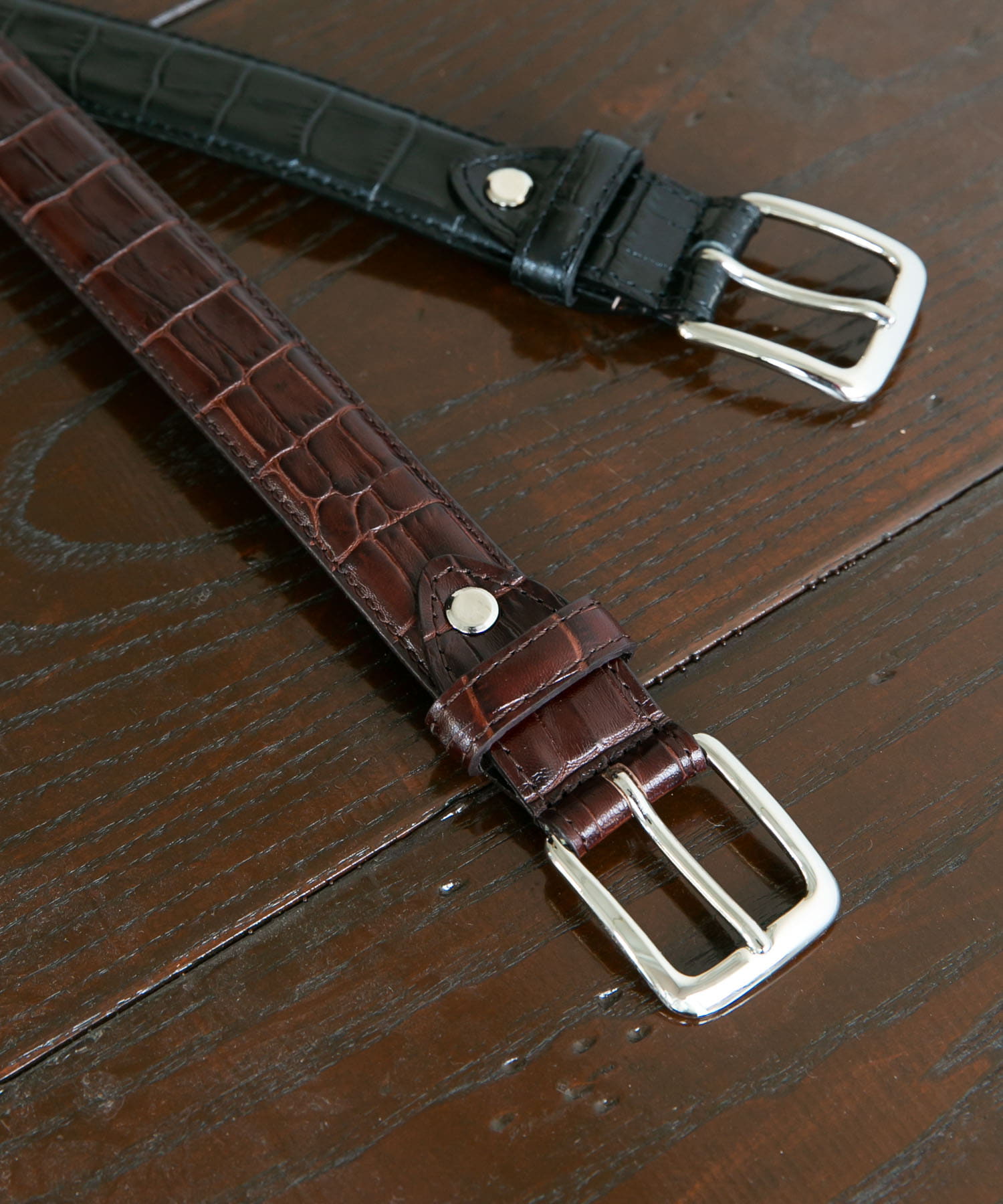 LIFE STYLE TAILOR　エンボスレザーベルト