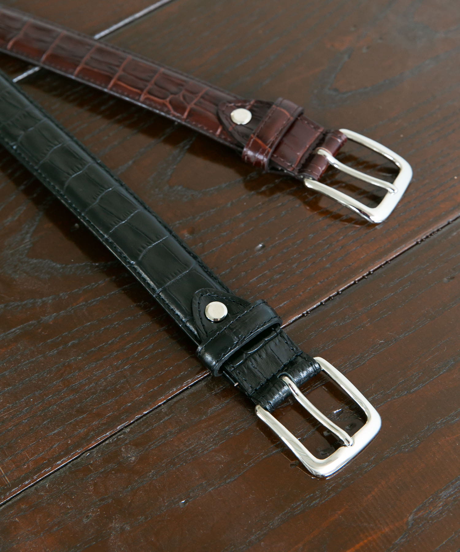 LIFE STYLE TAILOR　エンボスレザーベルト