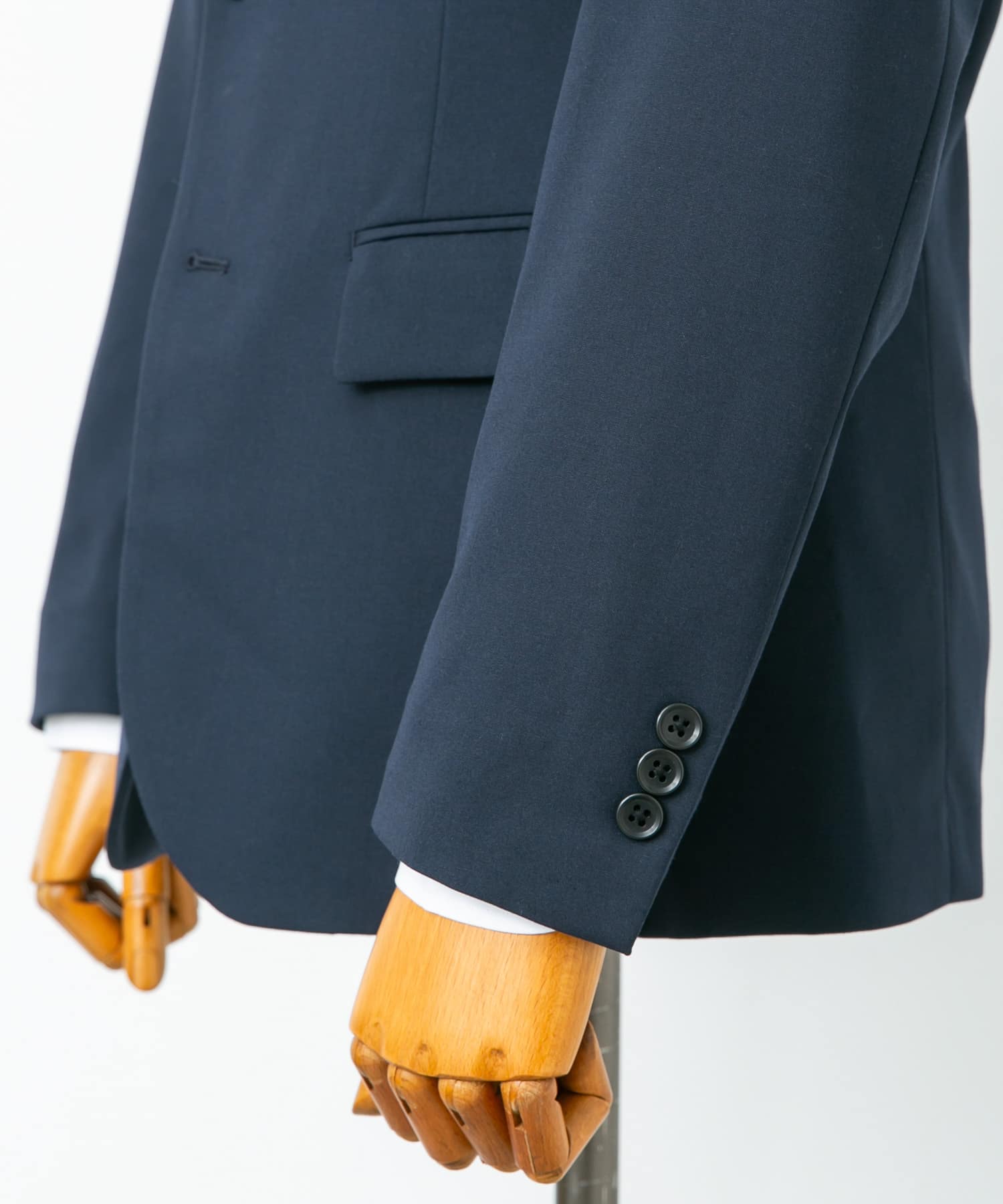 LIFE STYLE TAILOR　ウールライクコンフォータブルスマートジャケット NAVY S