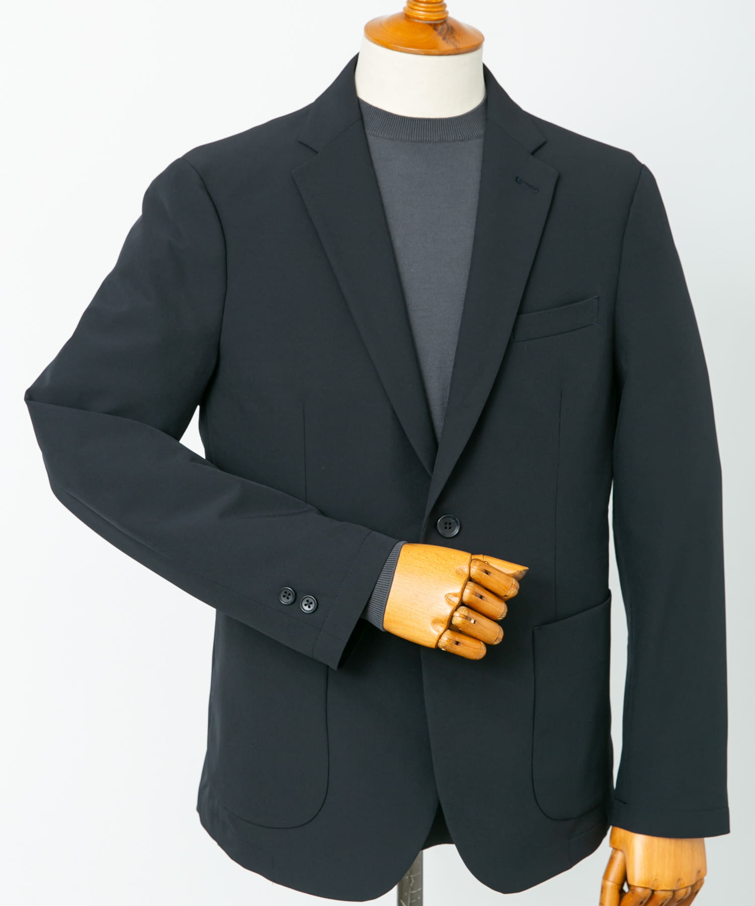 LIFE STYLE TAILOR　4WAYストレッチコンフォータブルジャケット NAVY S