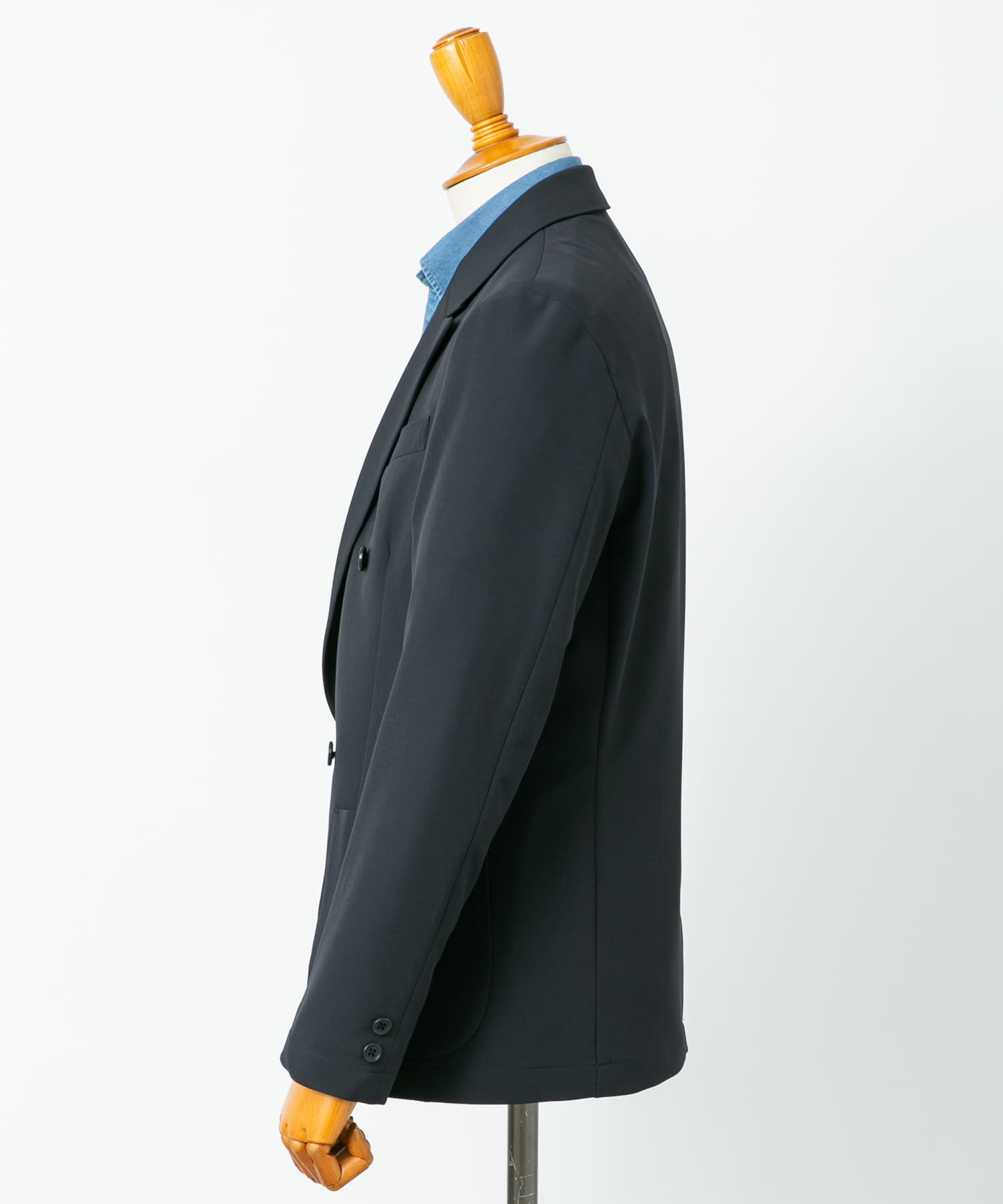 LIFE STYLE TAILOR　4WAYストレッチコンフォータブルダブルジャケット NAVY S