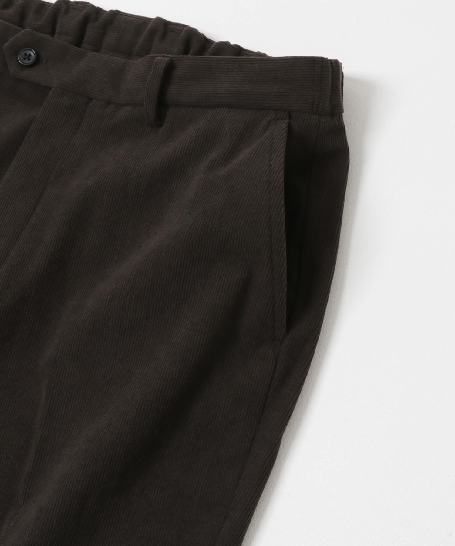 LIFE STYLE TAILOR　コーデュロイコンフォータブルパンツ BROWN S