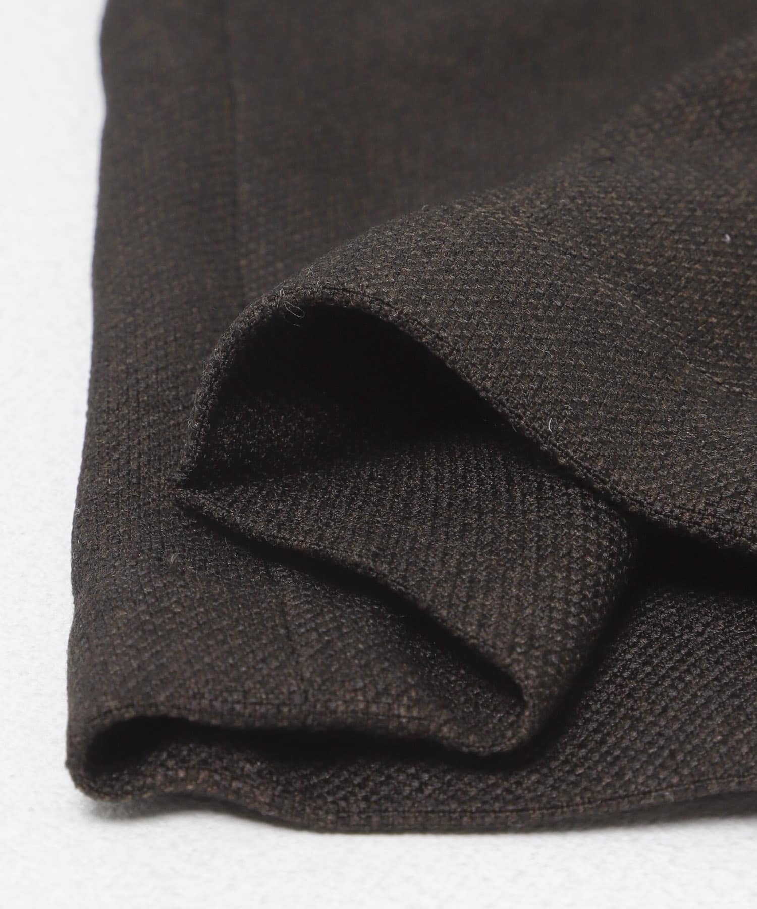 LIFE STYLE TAILOR　ツイードライクコンフォータブルパンツ BROWN S