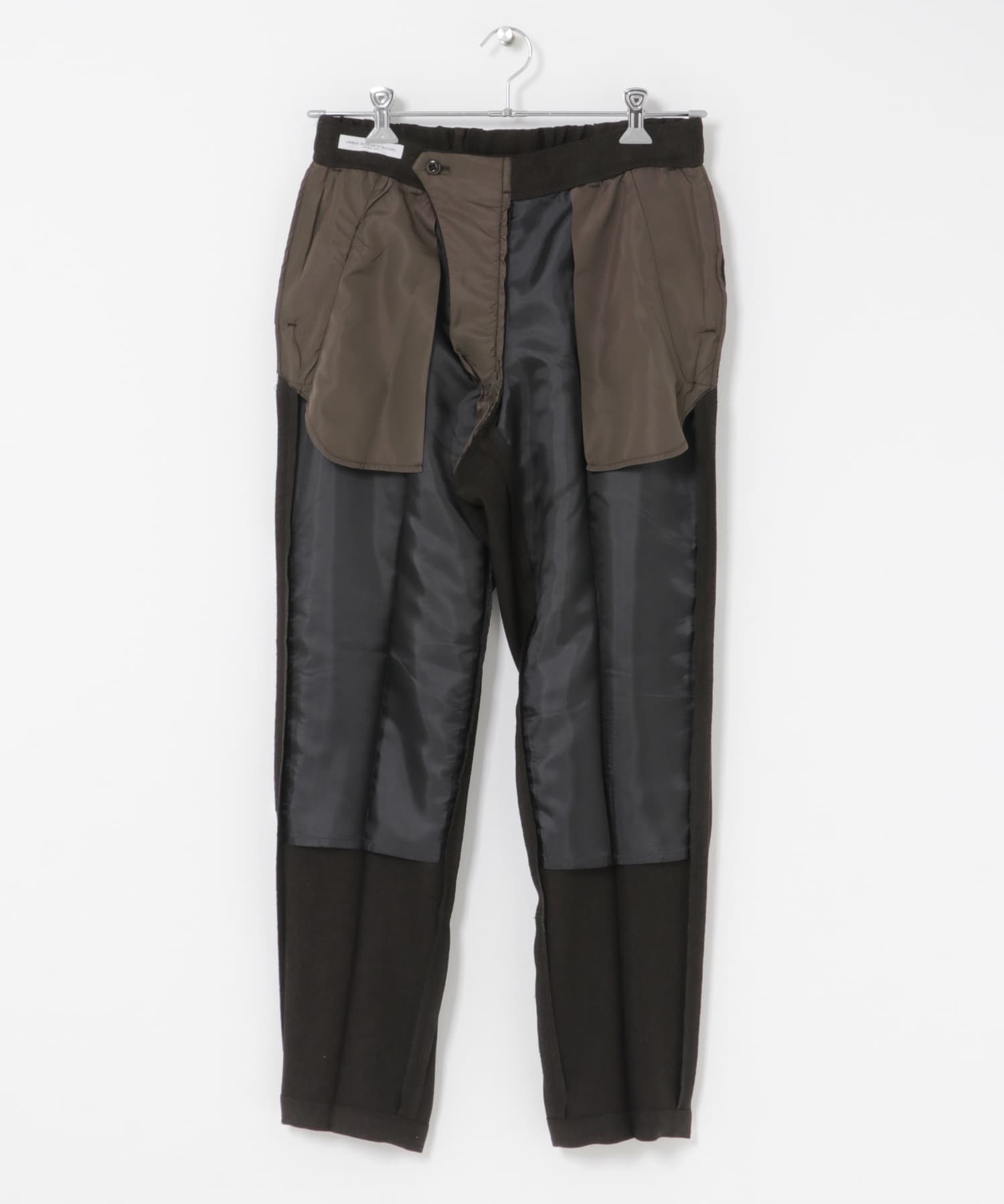 LIFE STYLE TAILOR　ツイードライクコンフォータブルパンツ BROWN S