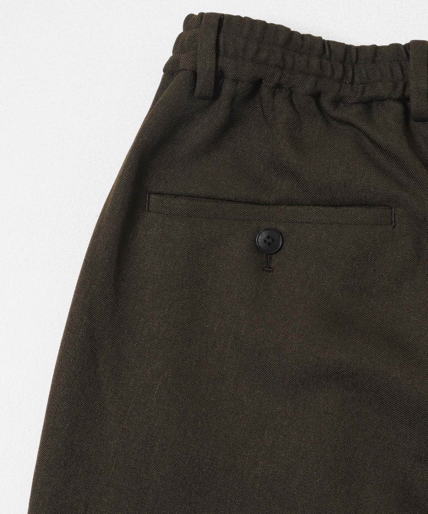 LIFE STYLE TAILOR　ブラッシュドツイルストレッチパンツ BRN KHAKI S