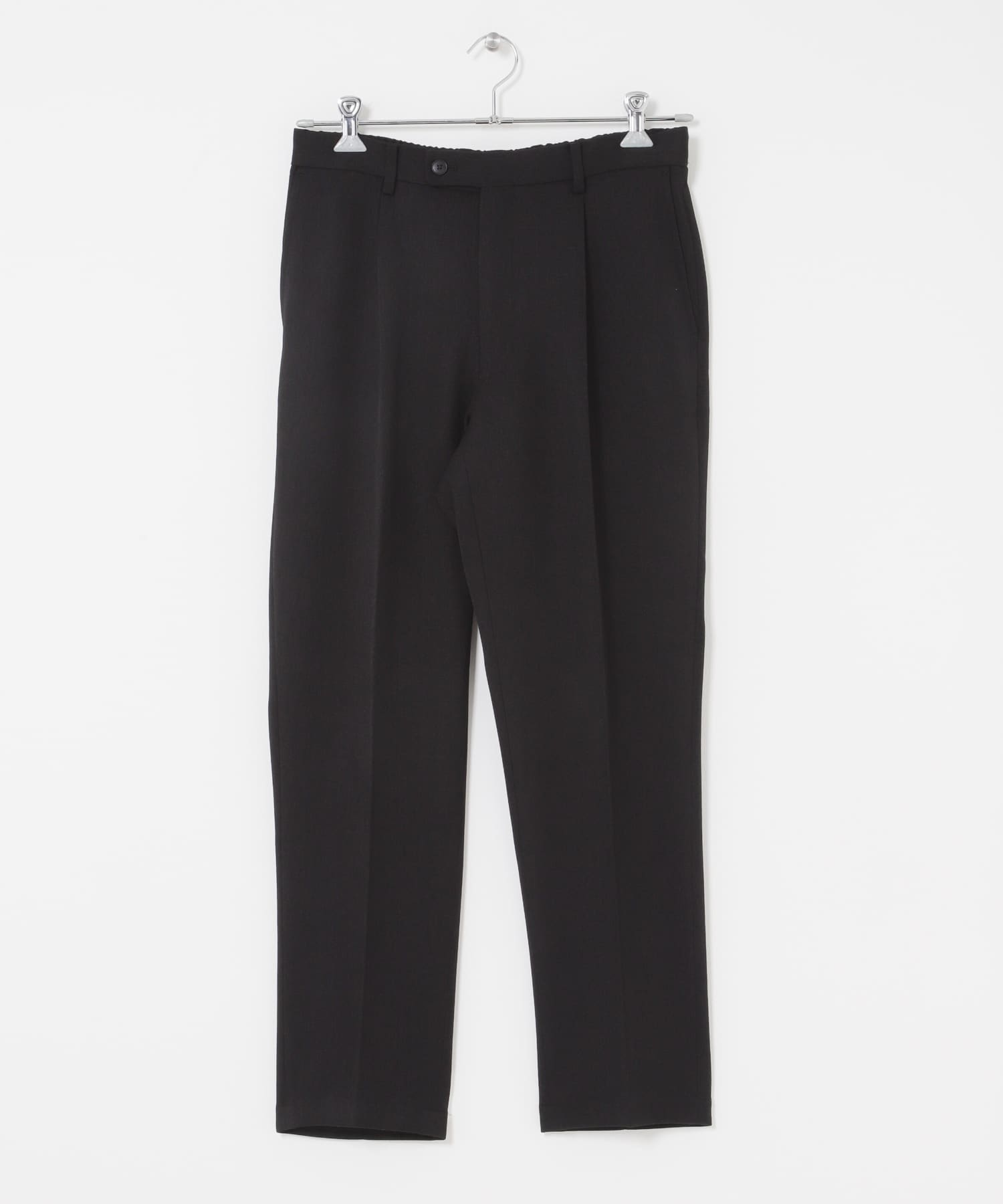 LIFE STYLE TAILOR　ブラッシュドツイルストレッチパンツ BLACK S