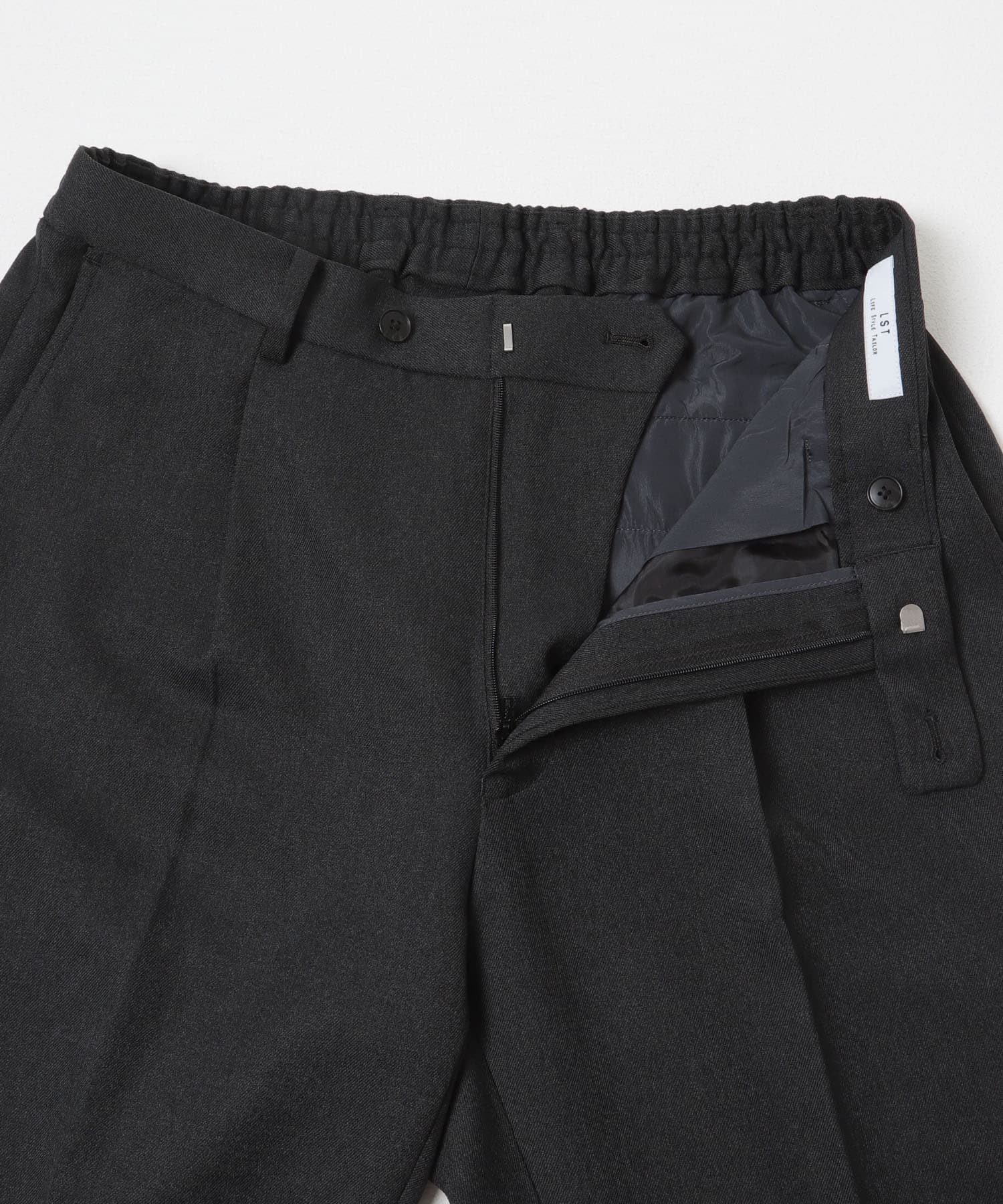 LIFE STYLE TAILOR　ブラッシュドツイルストレッチパンツ GRAY S