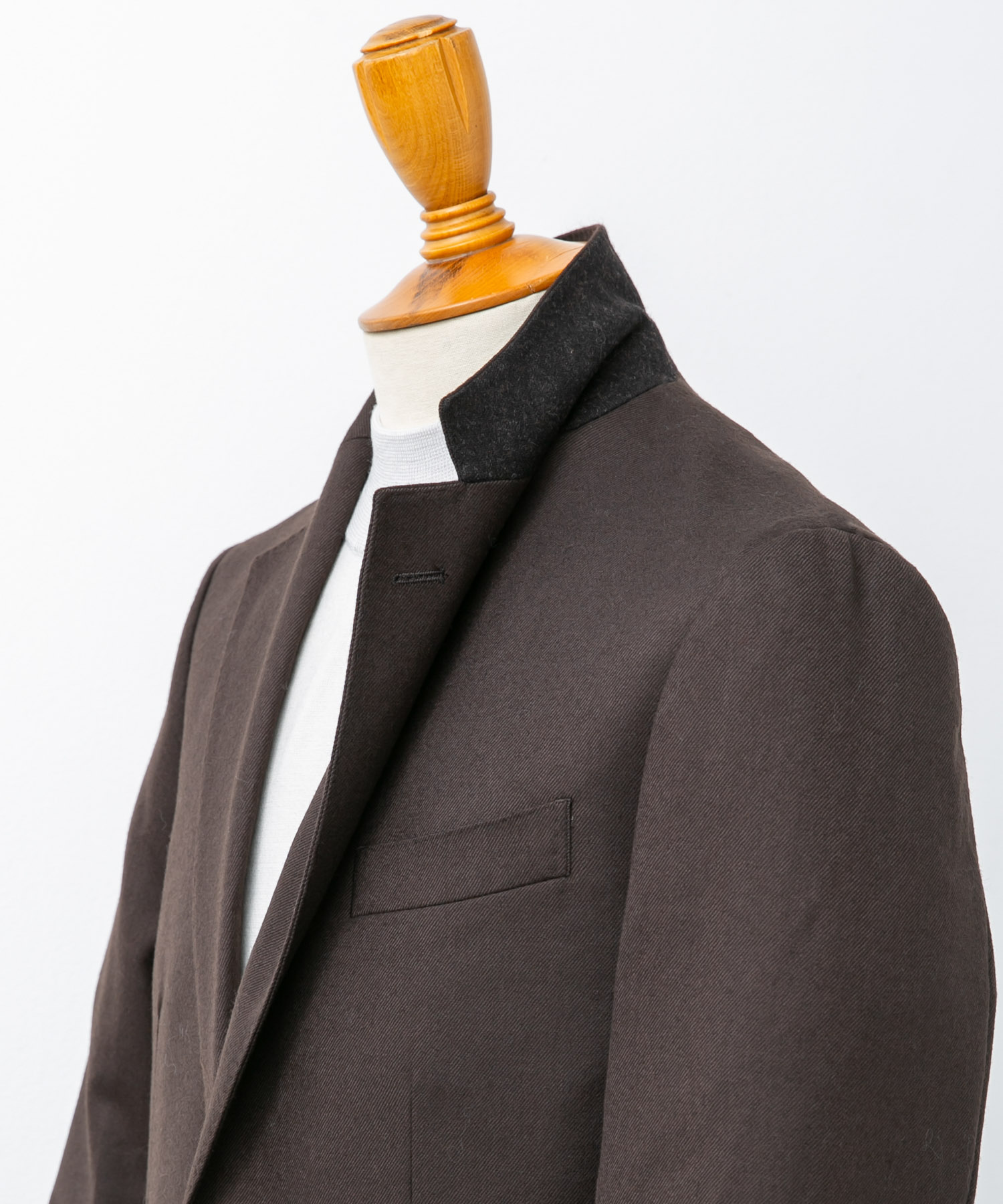 LIFE STYLE TAILOR　フラノジャケット BROWN 44