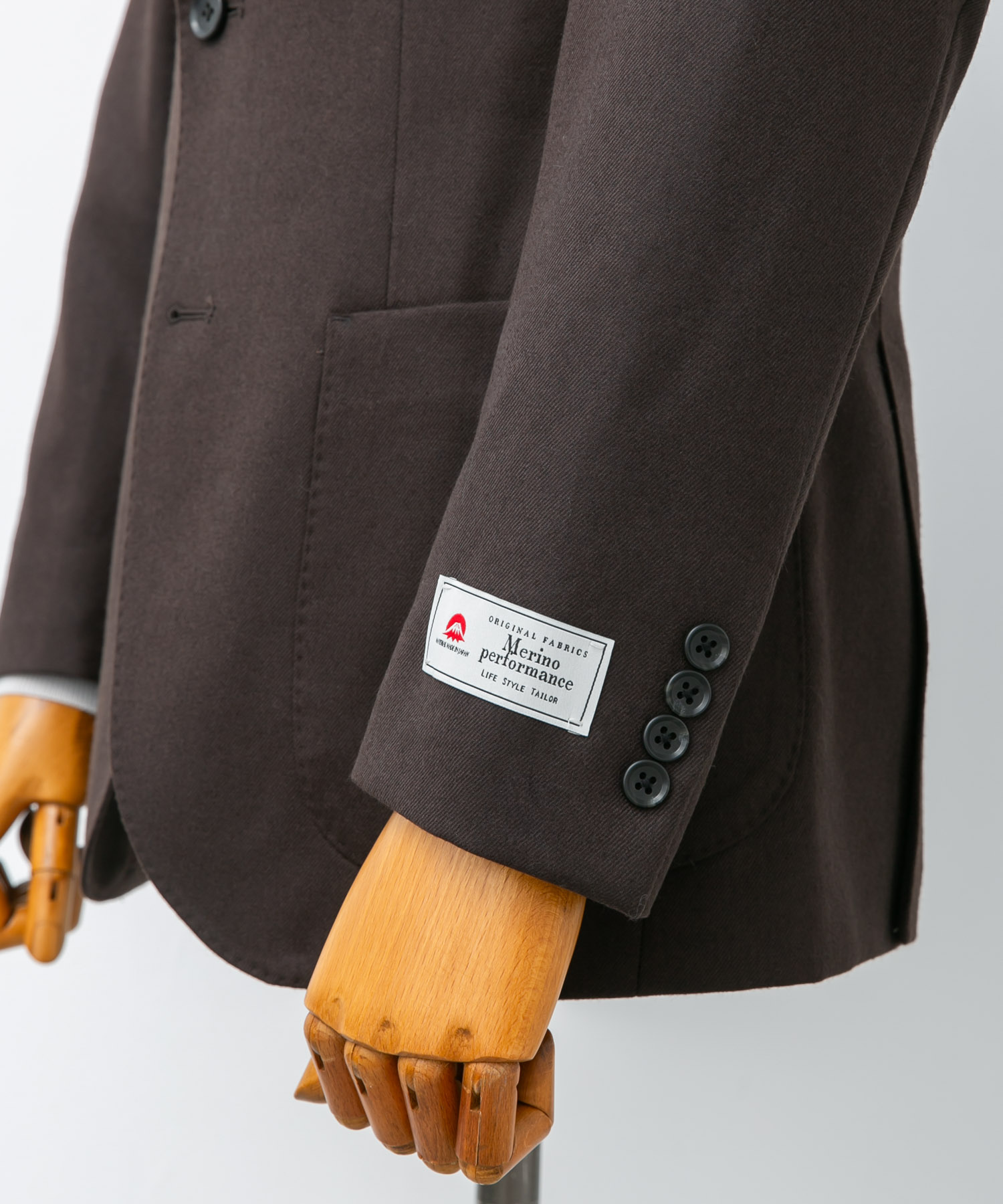 LIFE STYLE TAILOR　フラノジャケット BROWN 44