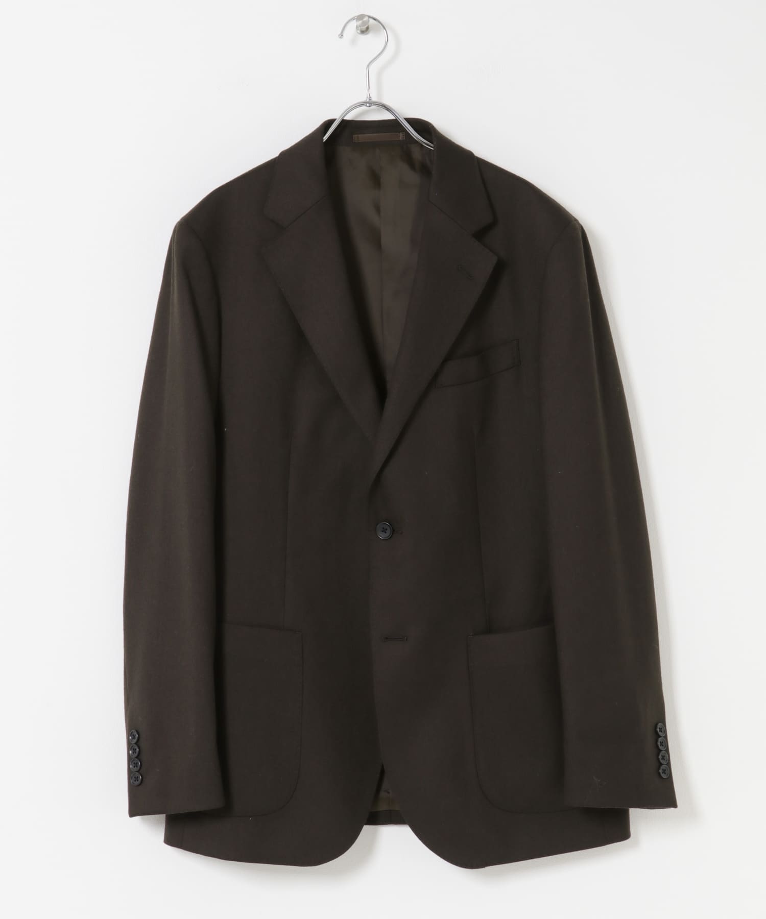 LIFE STYLE TAILOR　フラノジャケット BROWN 44