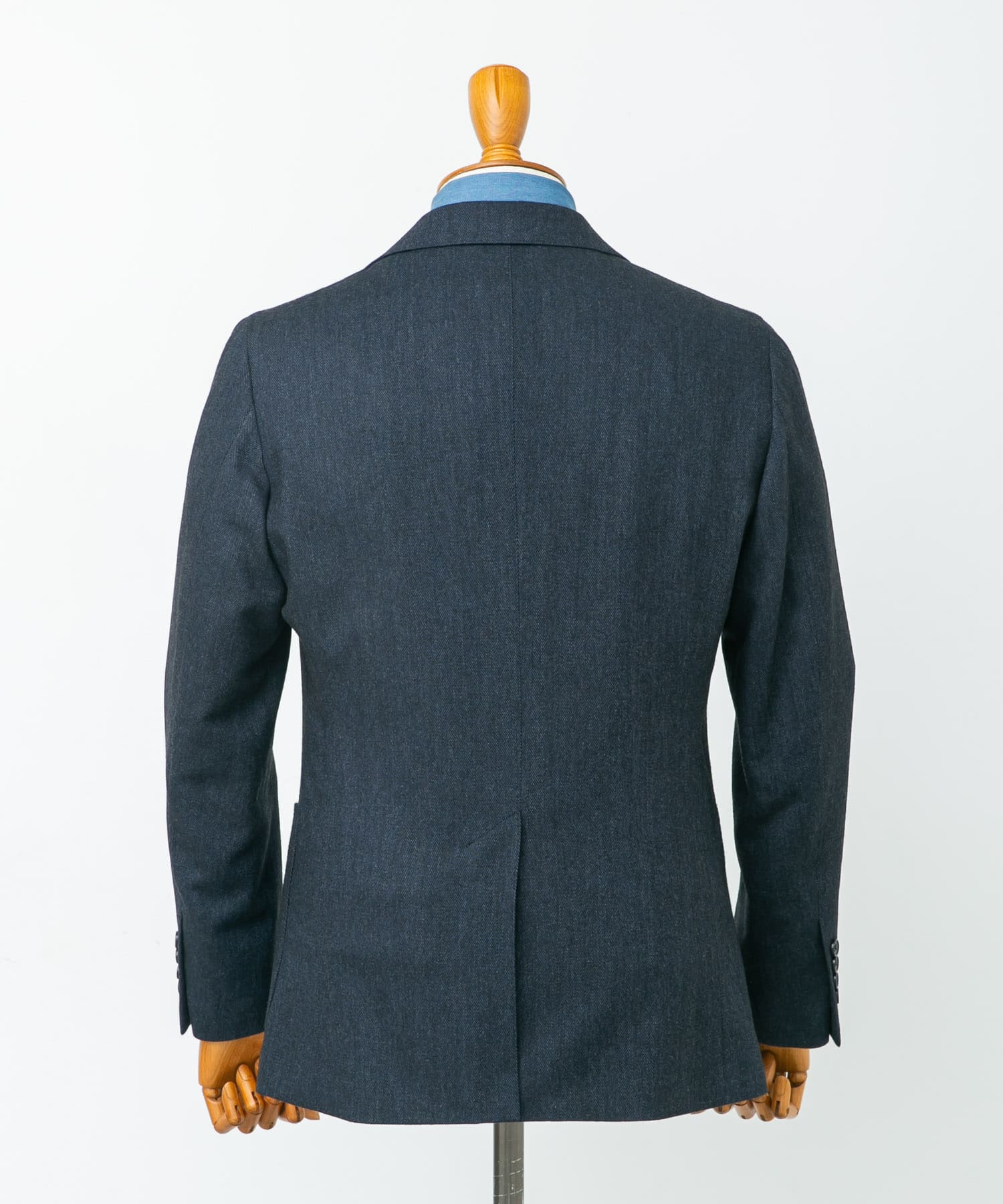 LIFE STYLE TAILOR　ヘリンボンツイードジャケット NAVY 46