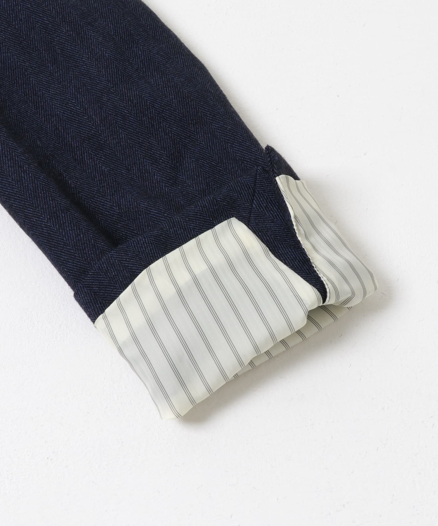 LIFE STYLE TAILOR ヘリンボンツイードジャケット(44 NAVY): アウター
