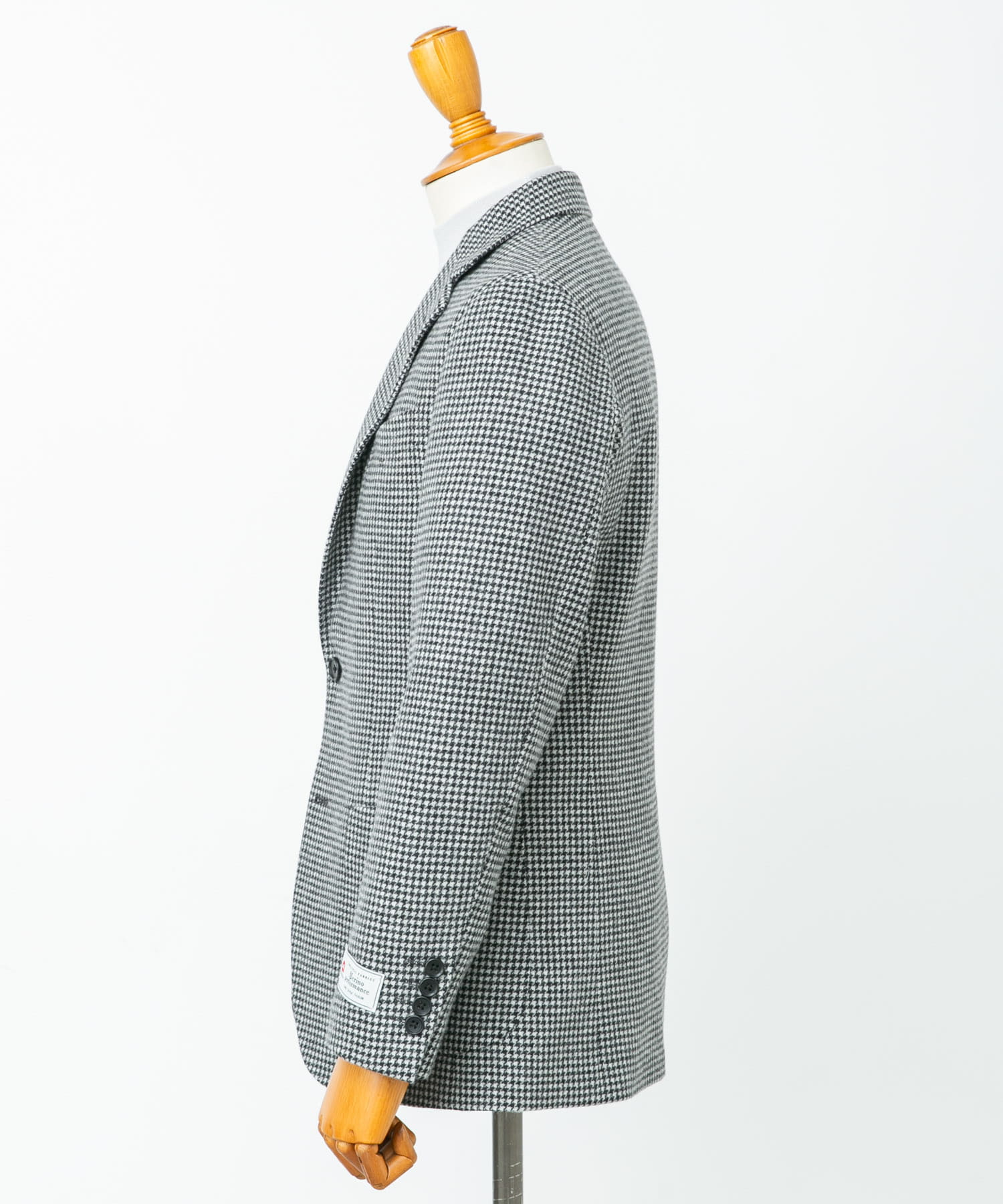 LIFE STYLE TAILOR　千鳥柄ツイードジャケット BLK-CH 46