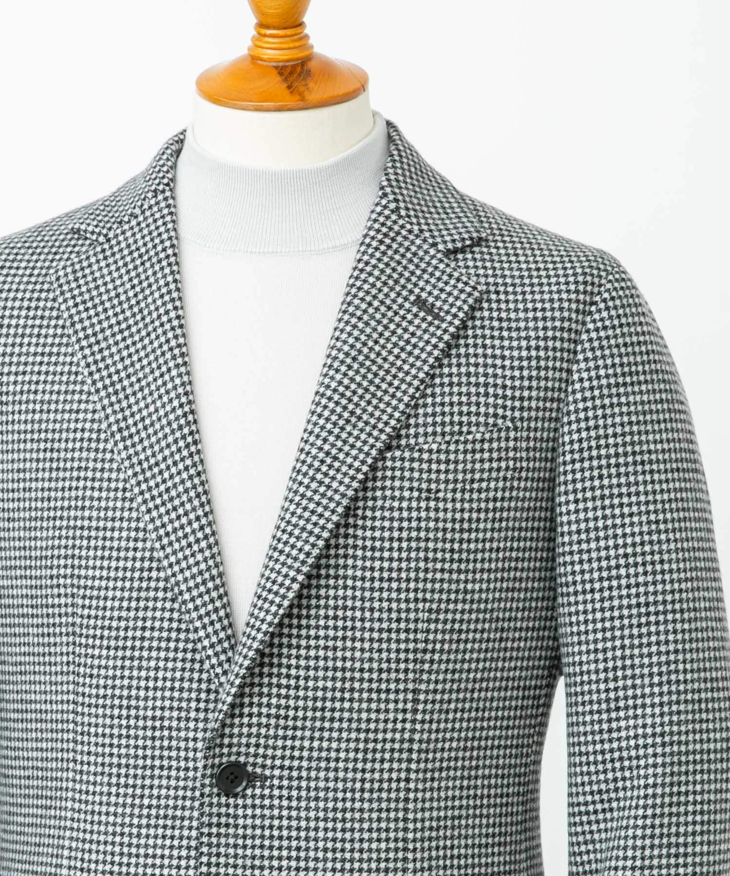 LIFE STYLE TAILOR 千鳥柄ツイードジャケット(44 BLK-CH): アウター