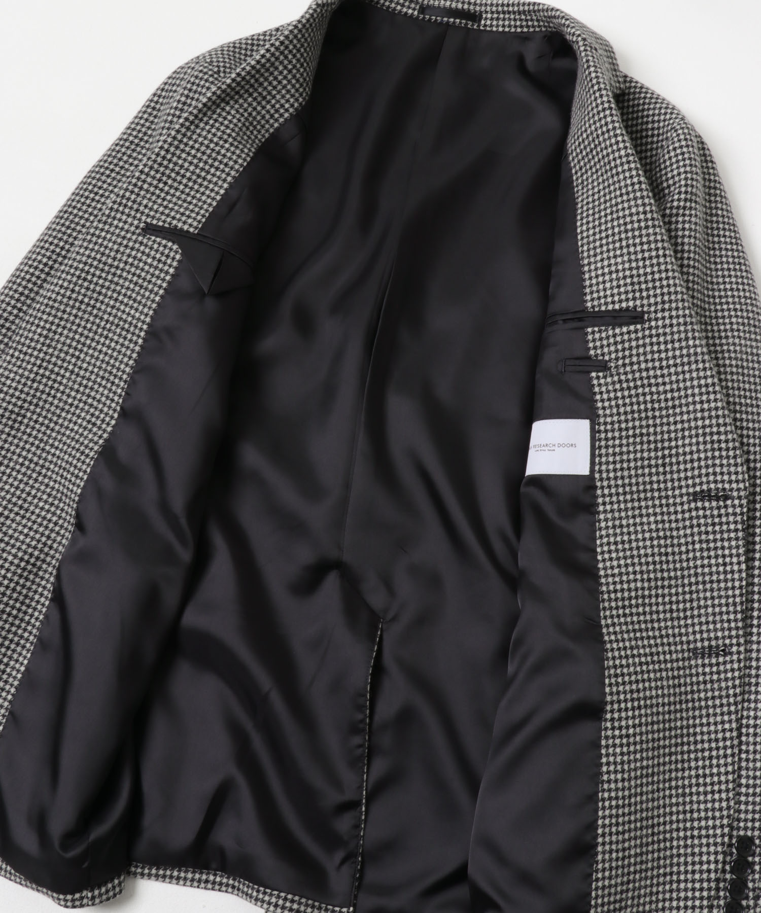 LIFE STYLE TAILOR　千鳥柄ツイードジャケット BLK-CH 44