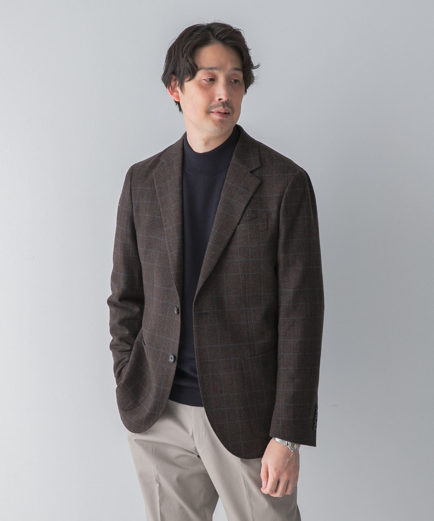 LIFE STYLE TAILOR　オーバーペンツイードジャケット