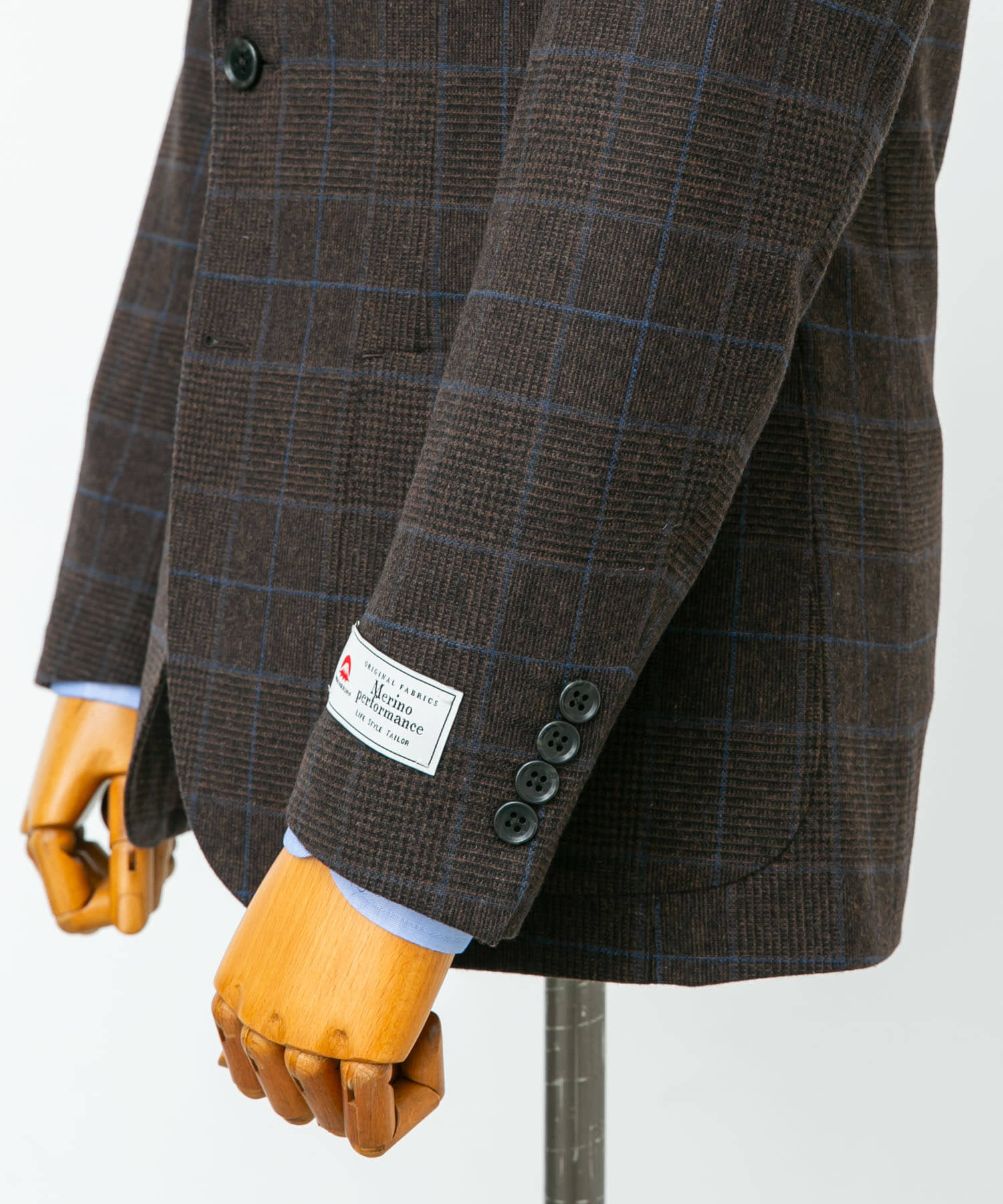 LIFE STYLE TAILOR　オーバーペンツイードジャケット BRN-CH 46