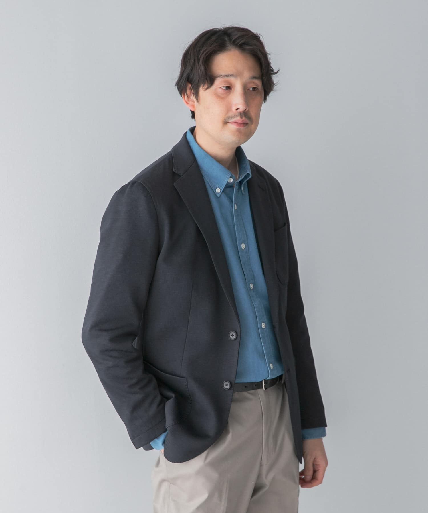 LIFE STYLE TAILOR　ニットジャージジャケット