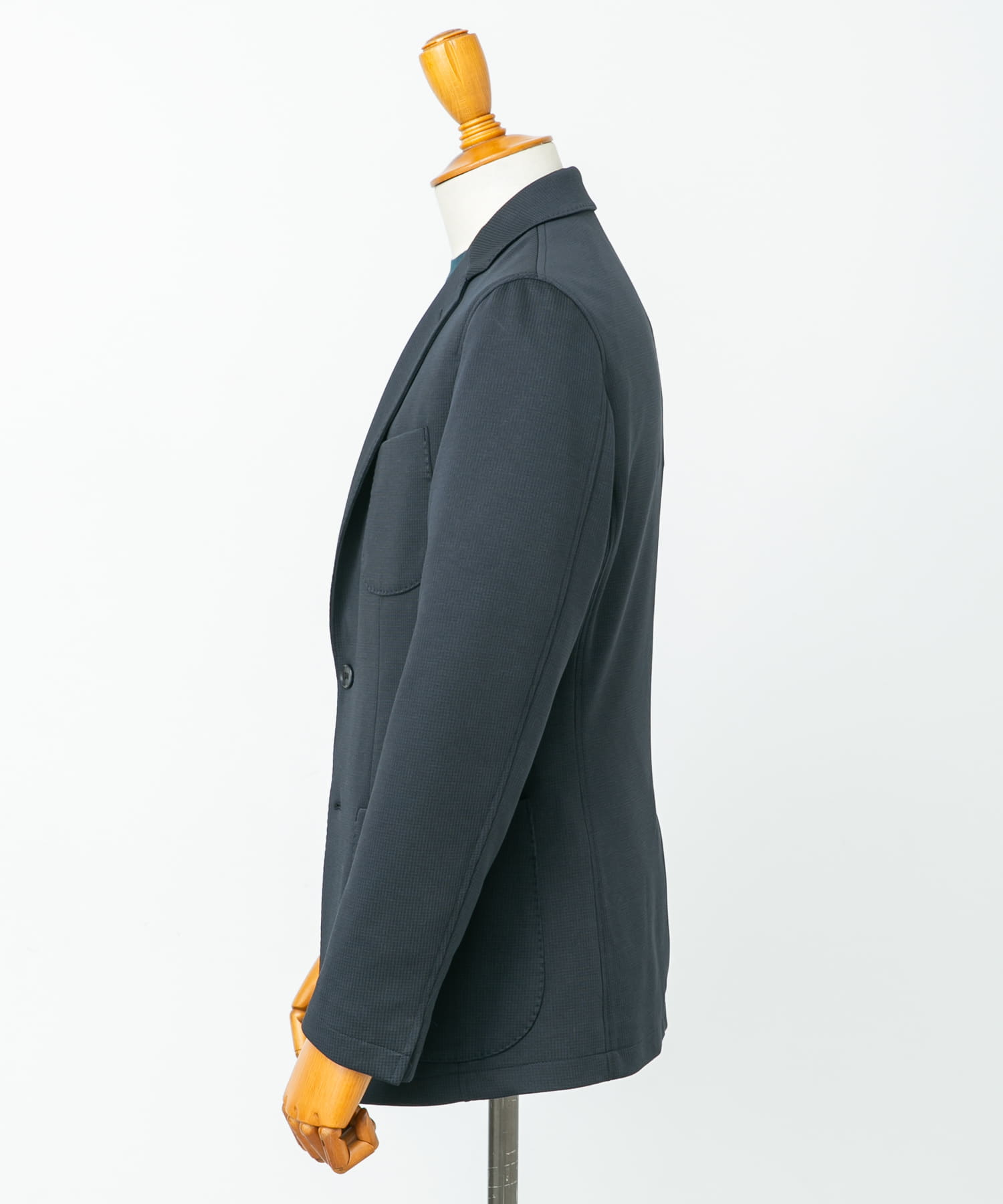 LIFE STYLE TAILOR　ニットジャージジャケット NAVY 46