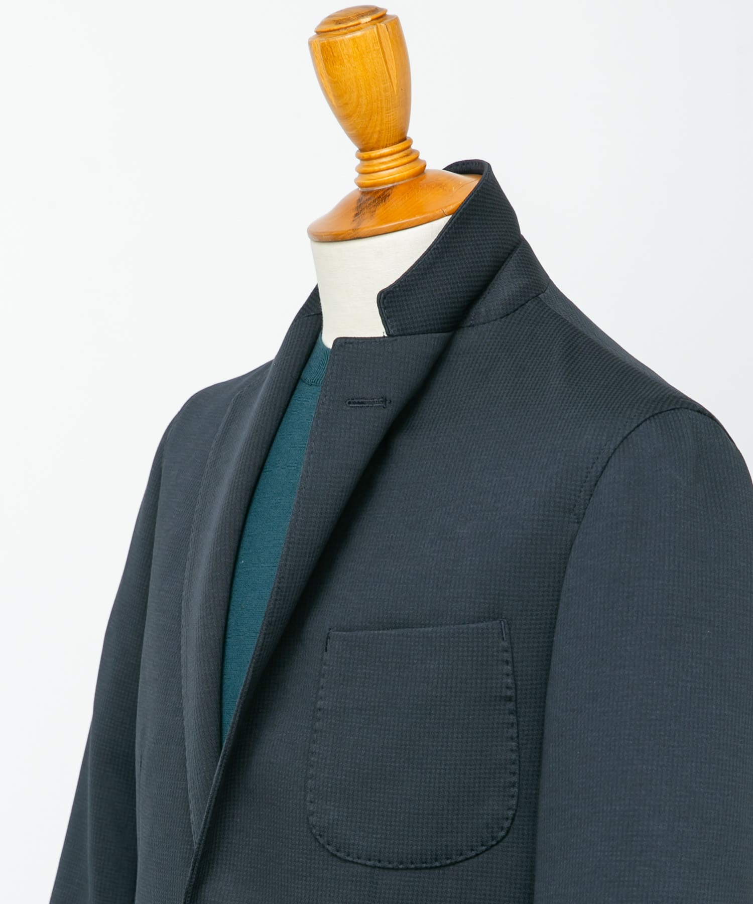 LIFE STYLE TAILOR　ニットジャージジャケット NAVY 46