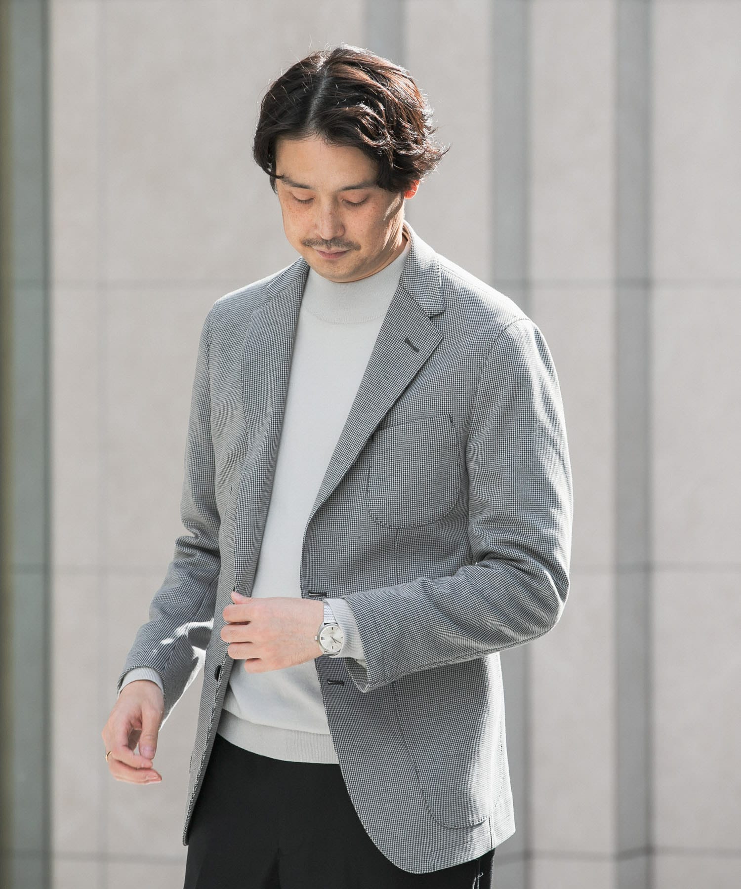 LIFE STYLE TAILOR　ニットジャージジャケット