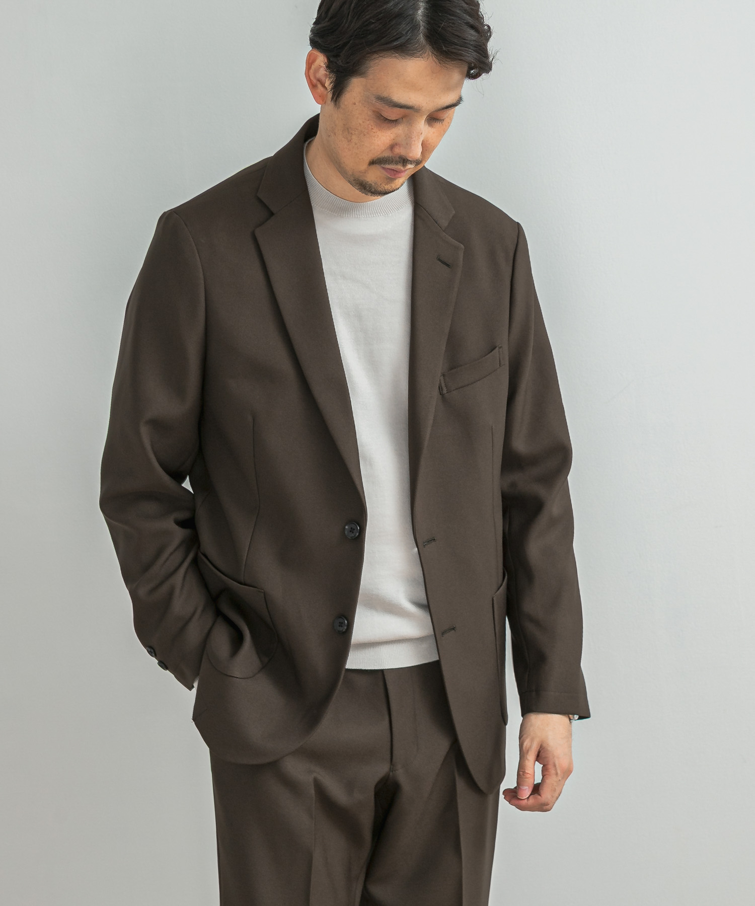 LIFE STYLE TAILOR　ウールライクツイルコンフォータブルジャケット
