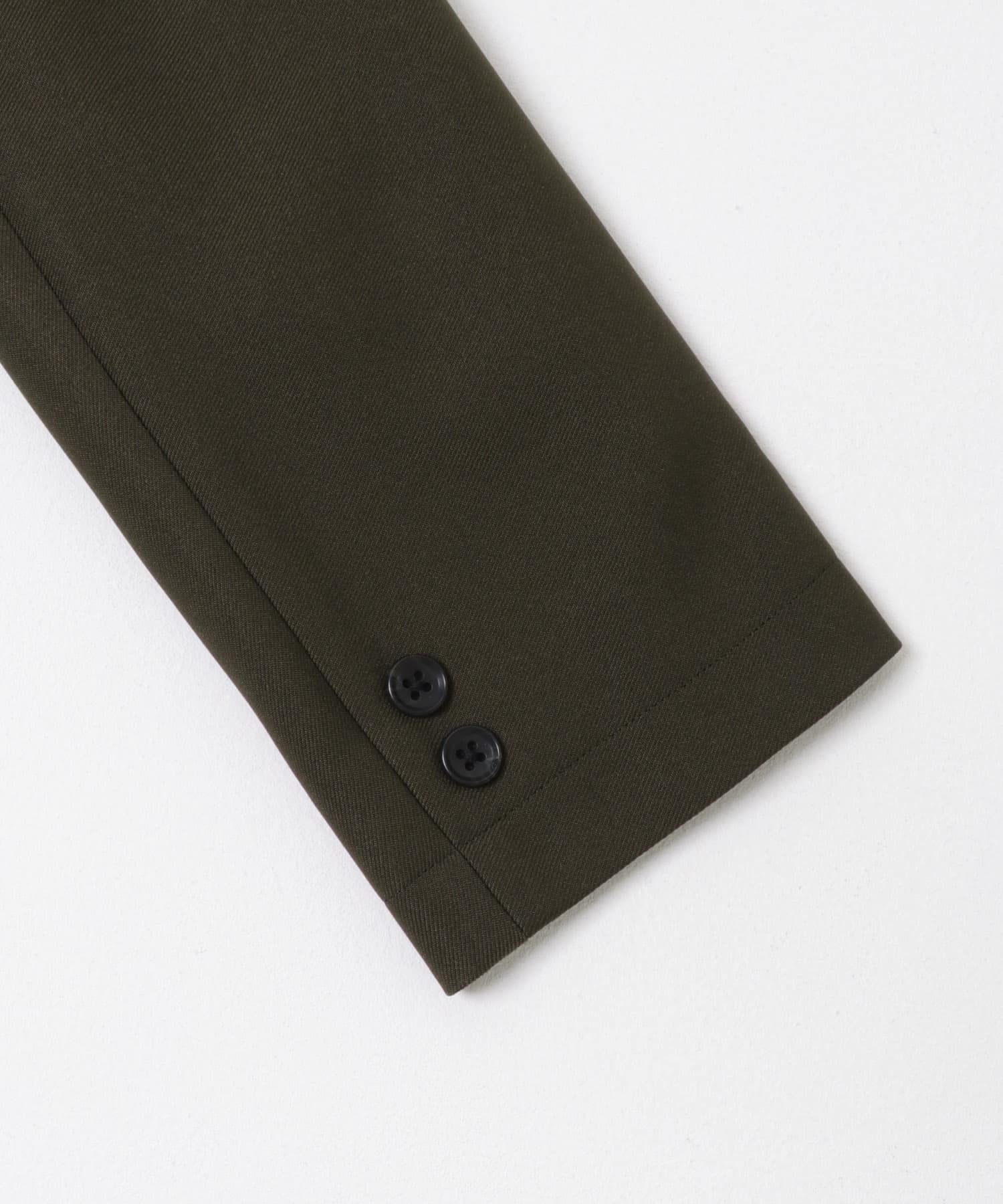 LIFE STYLE TAILOR　ウールライクツイルコンフォータブルジャケット OLV BROWN S