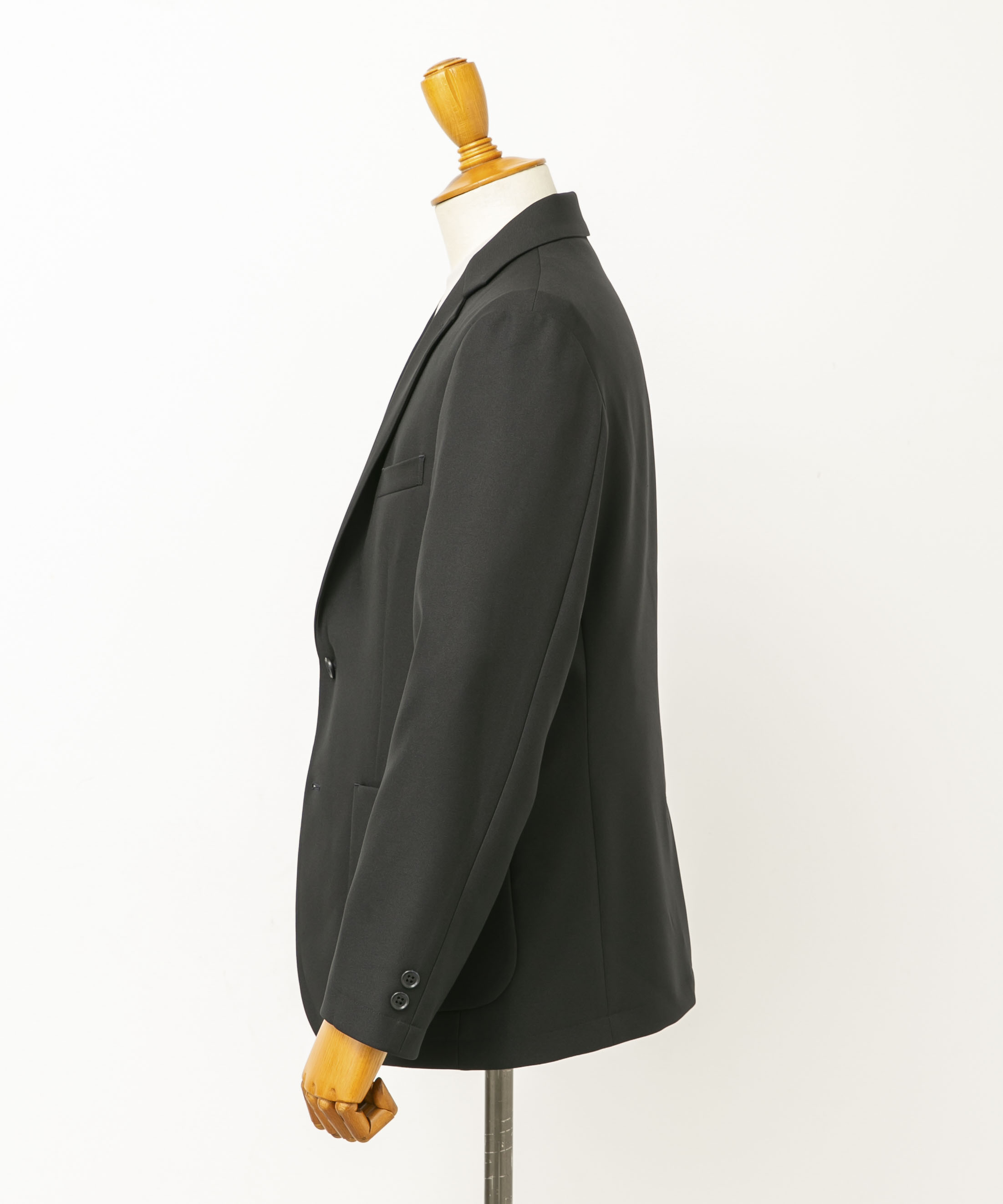 LIFE STYLE TAILOR　ウールライクツイルコンフォータブルジャケット NAVY S