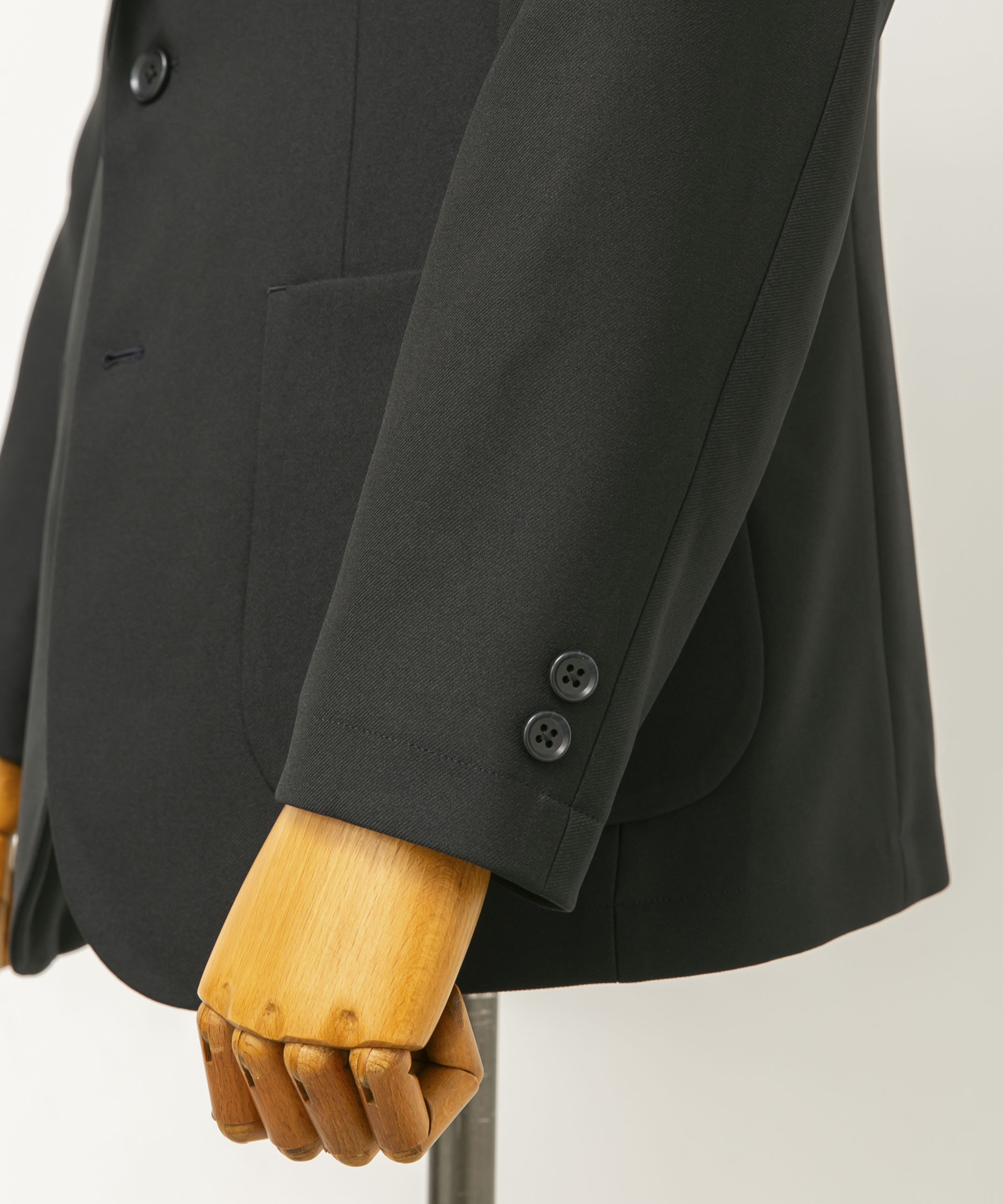 LIFE STYLE TAILOR　ウールライクツイルコンフォータブルジャケット NAVY M