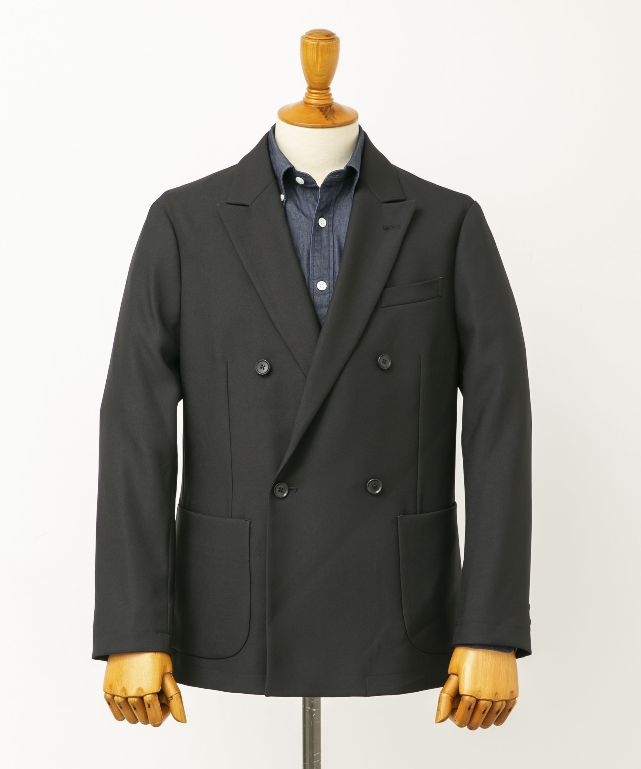LIFE STYLE TAILOR　ウールライクツイルコンフォータブル Wジャケット